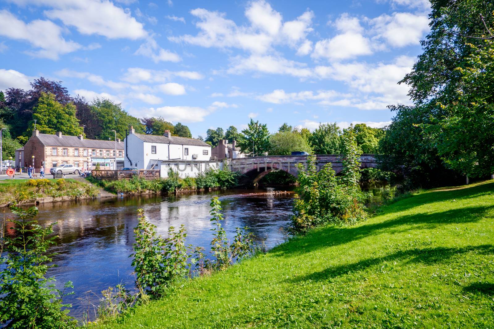 The River Eden in summer at Appleby Cumbria England by paddythegolfer