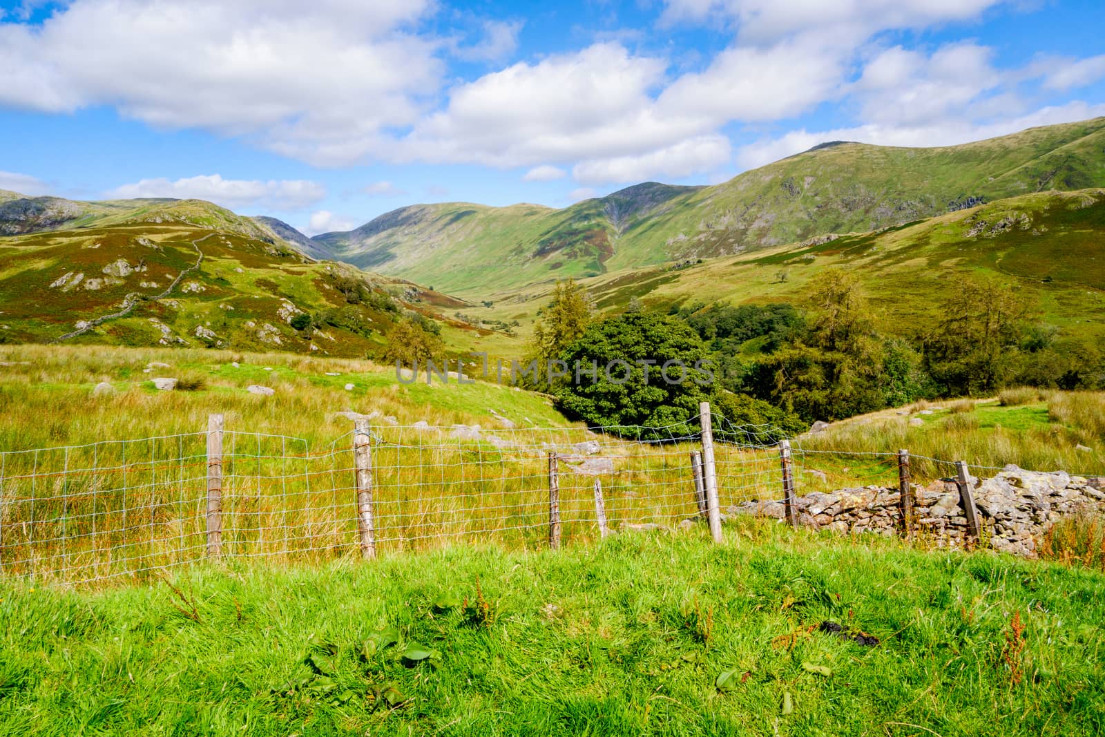 Rolling Famland near Kirkstone Pass in The Lake District UK by paddythegolfer