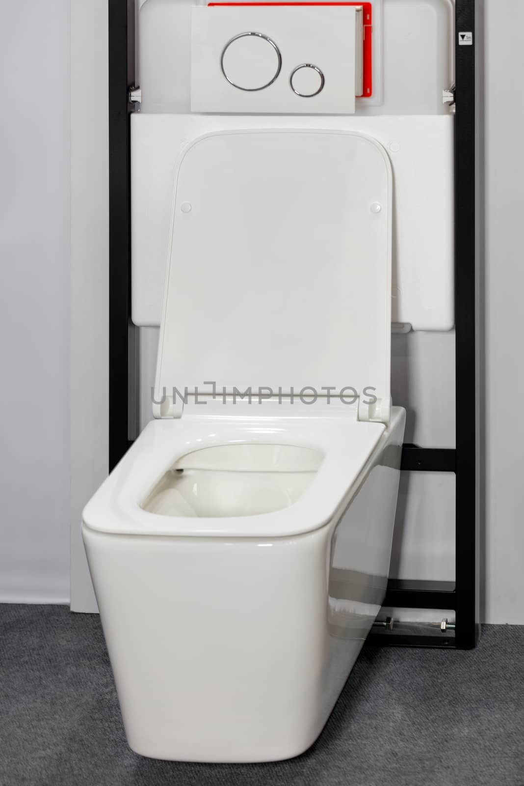 White toilet bowl with wall hanging system. by Sergii