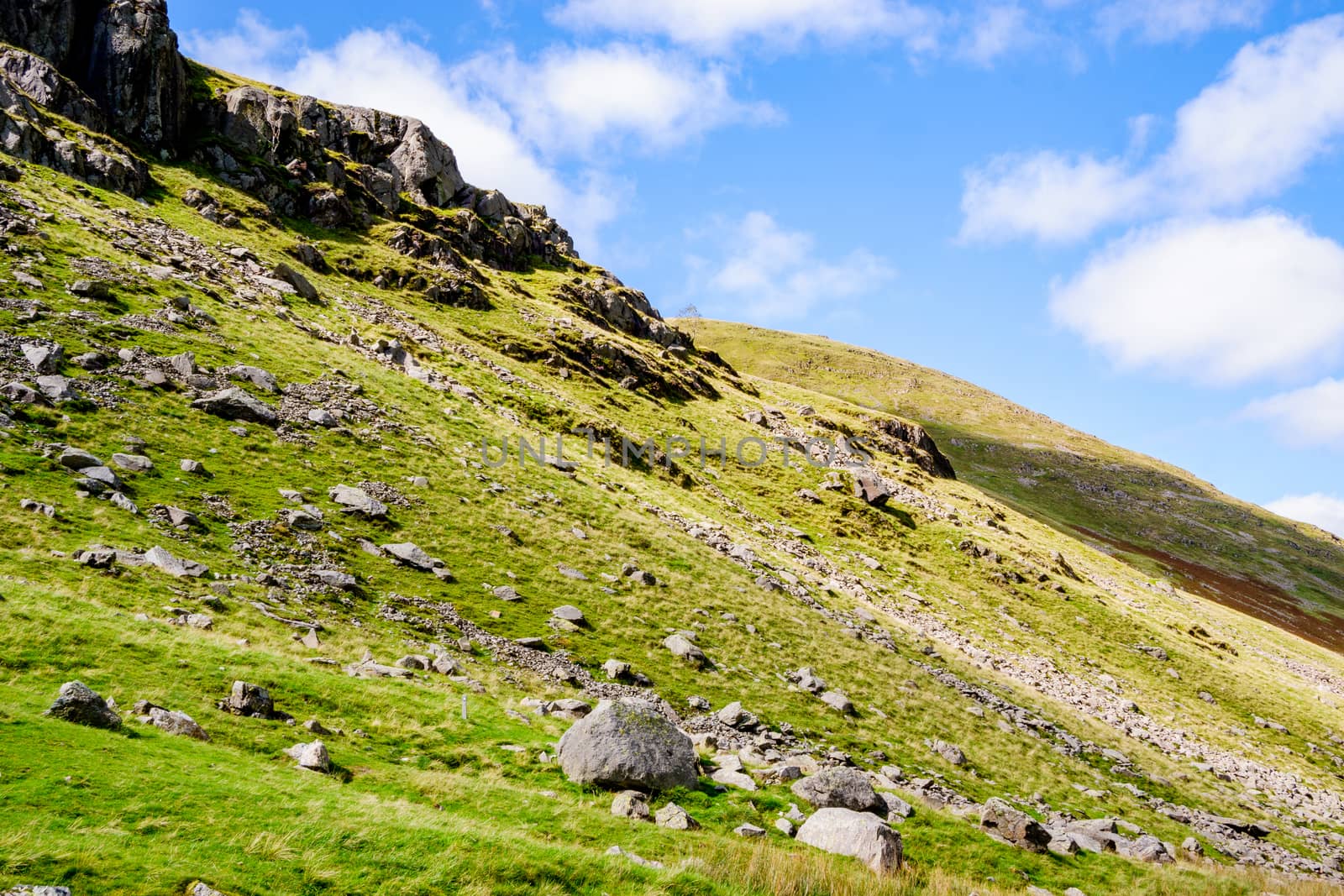 The old mine workings on Kirkstone Pass in the Lake District, England, UK. by paddythegolfer