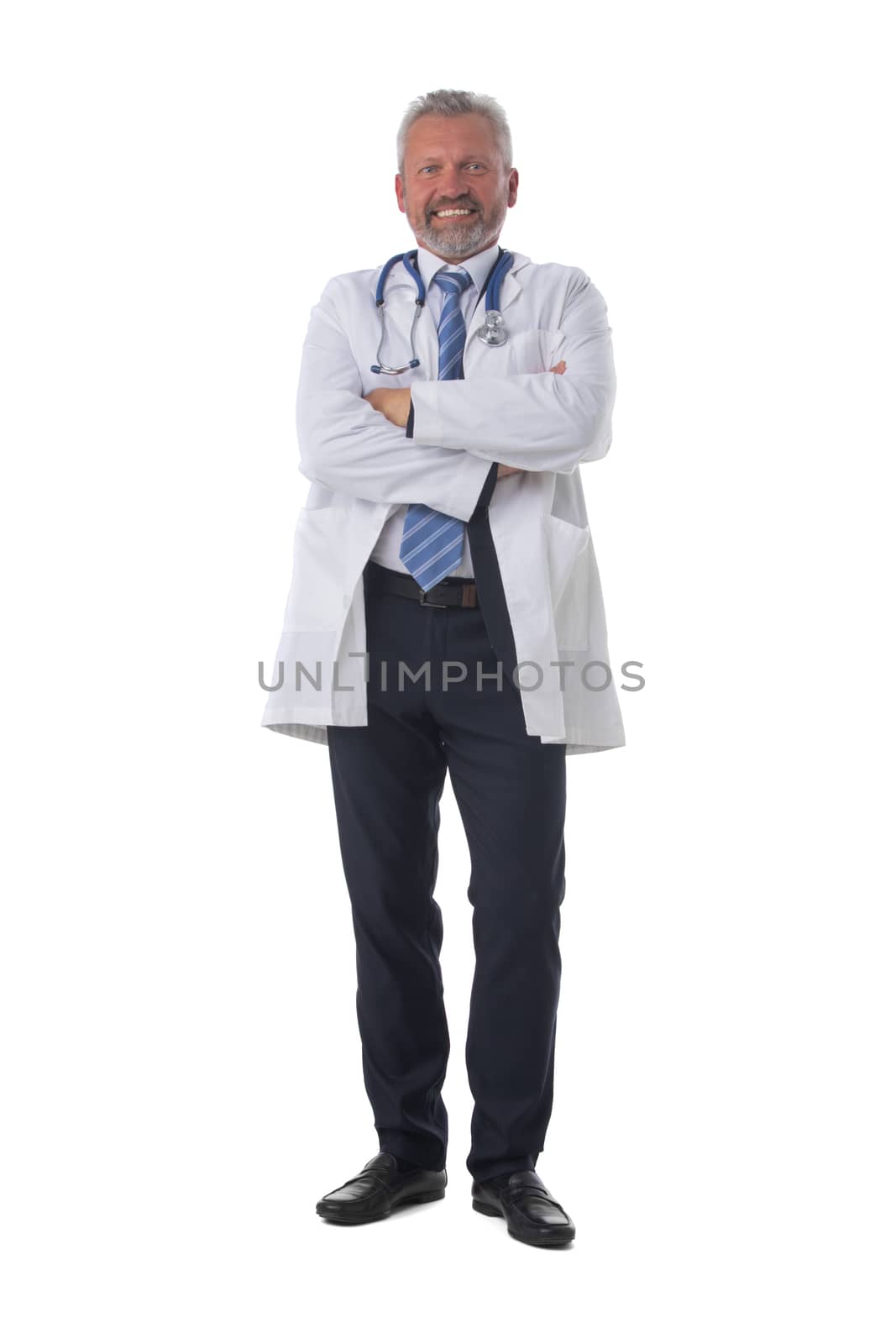 Male doctor isolated on white by ALotOfPeople