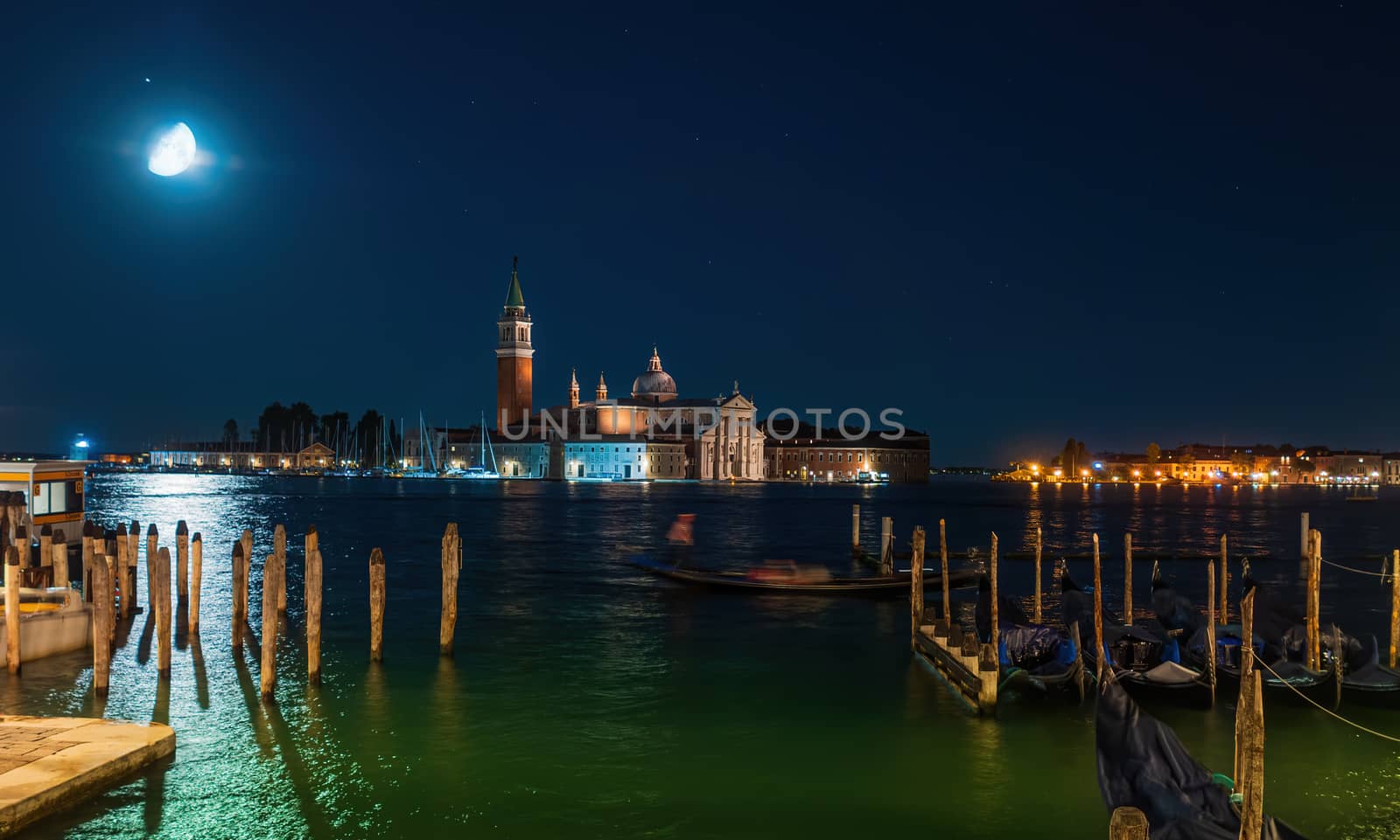San Giorgio Maggiore and Grand Canal by night Venice - Italy by COffe