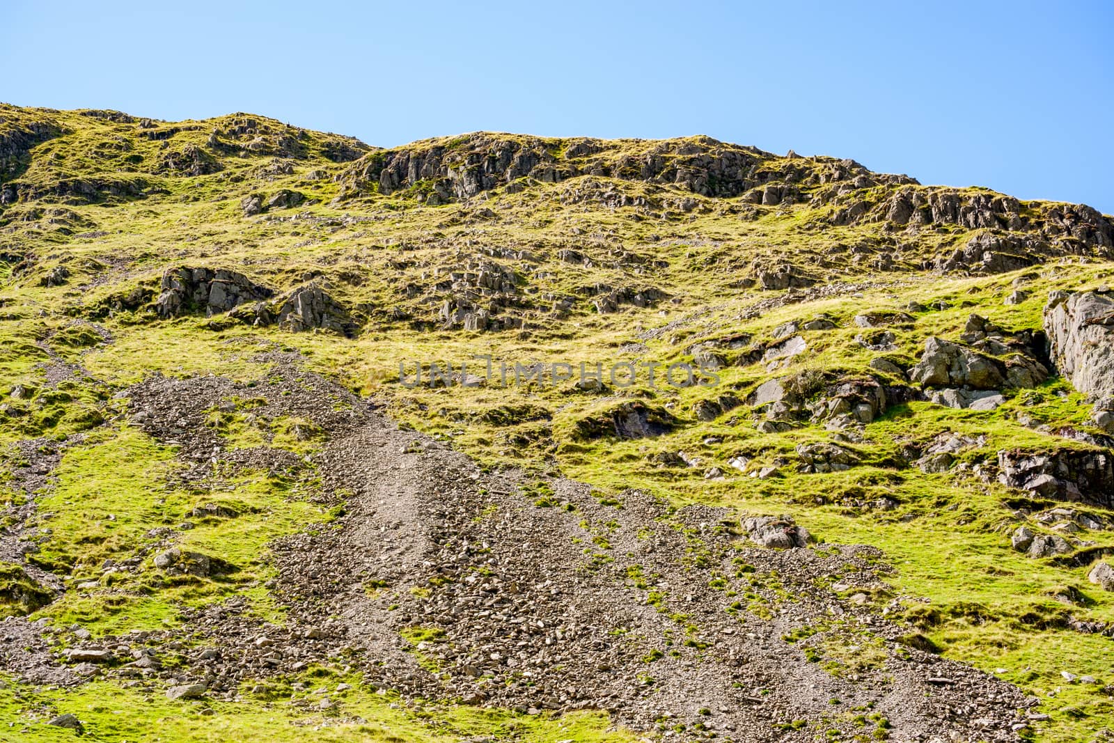 The old mine workings on Kirkstone Pass in the Lake District, England