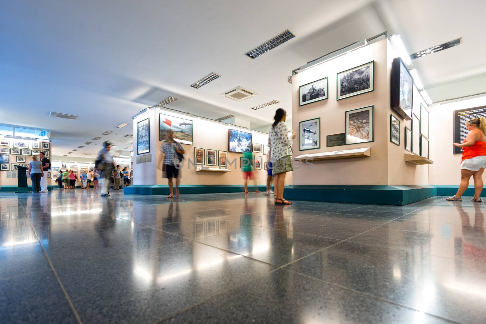 People in War Remnants Museum in Vietnam, Asia. by Yolshin