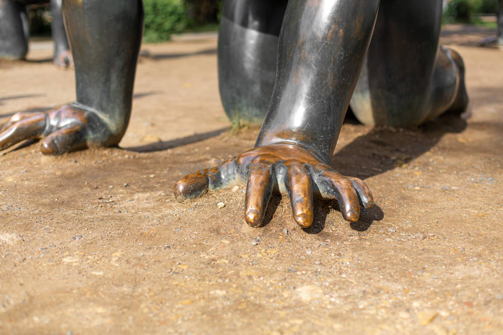 Statue The Crawling Baby, Kinky weird art in Prague.