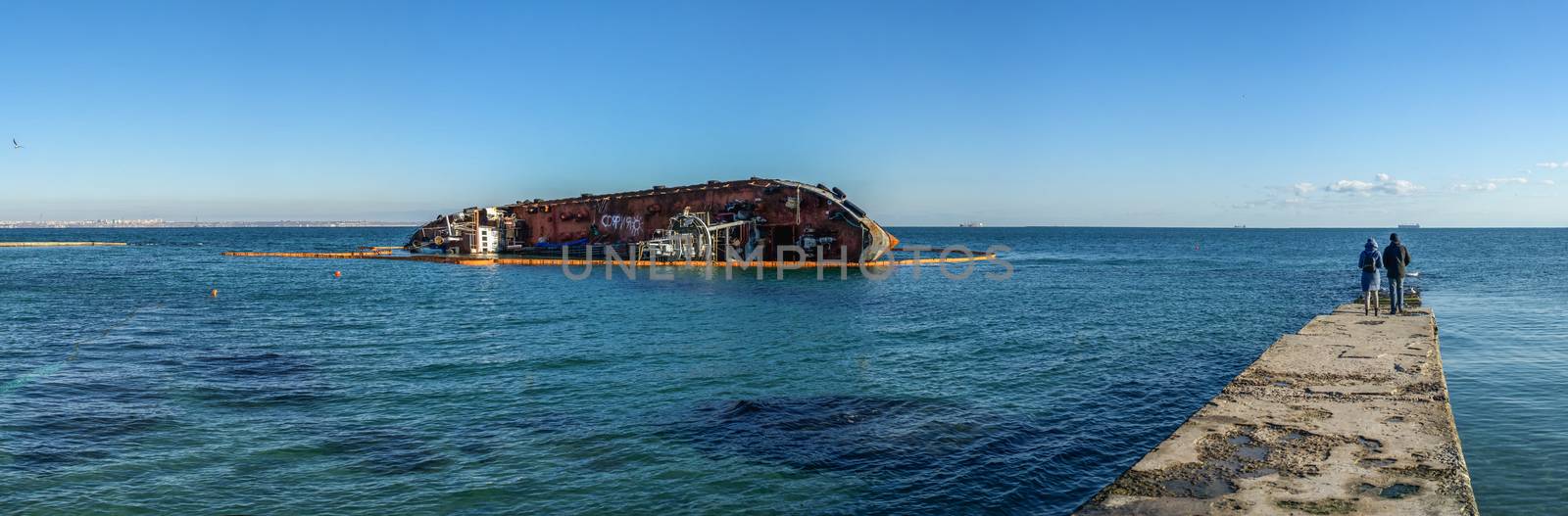 Stranded tanker off the coast of Odessa, Ukraine by Multipedia