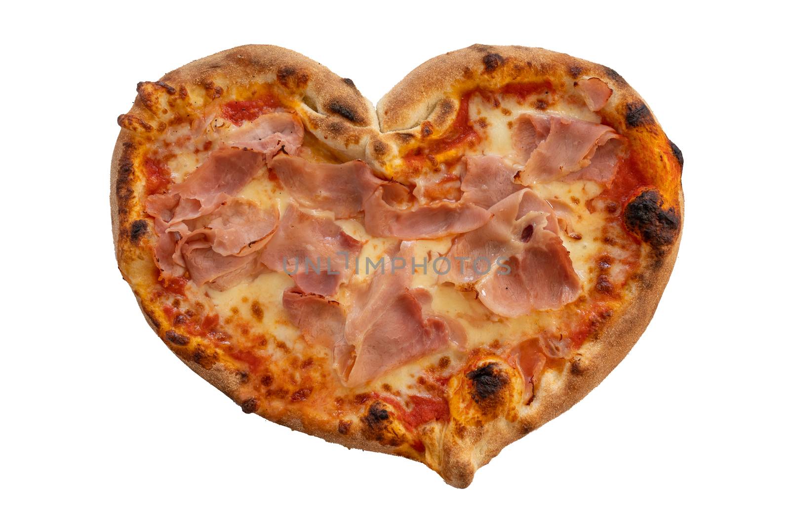 Heart shape ham pizza for Valentines Day by Robertobinetti70