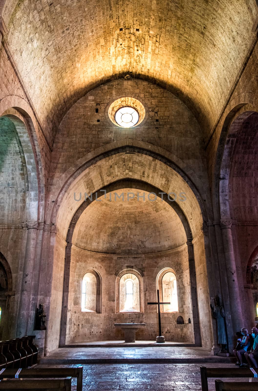 Altar of the Thonoret abbey in the Var in France by raphtong