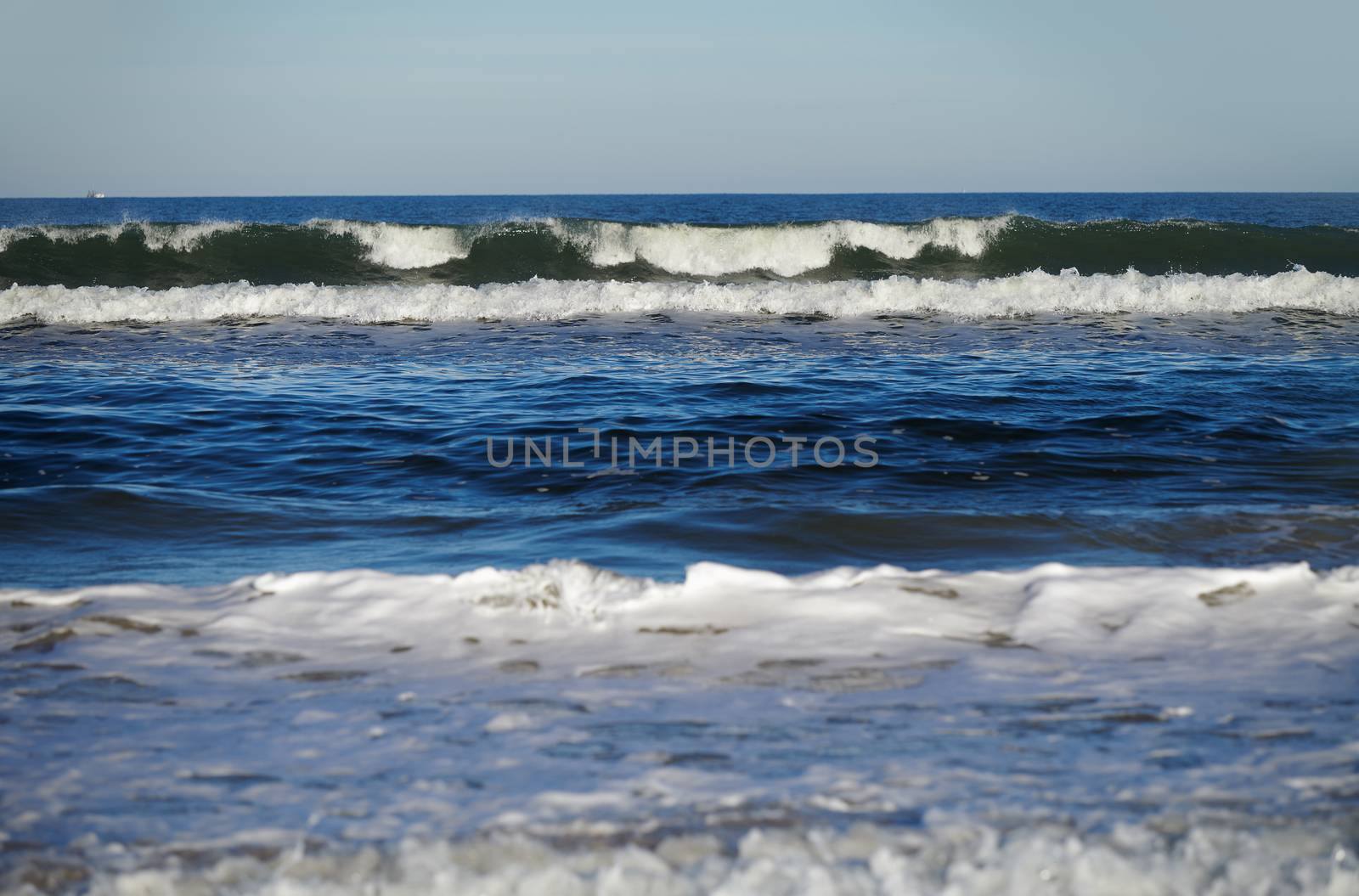 Rough water and waves in Atlantic Ocean. Florida, USA by Novic