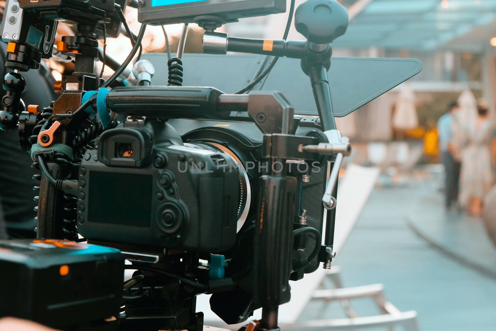 Film production crew, Behind the scenes background