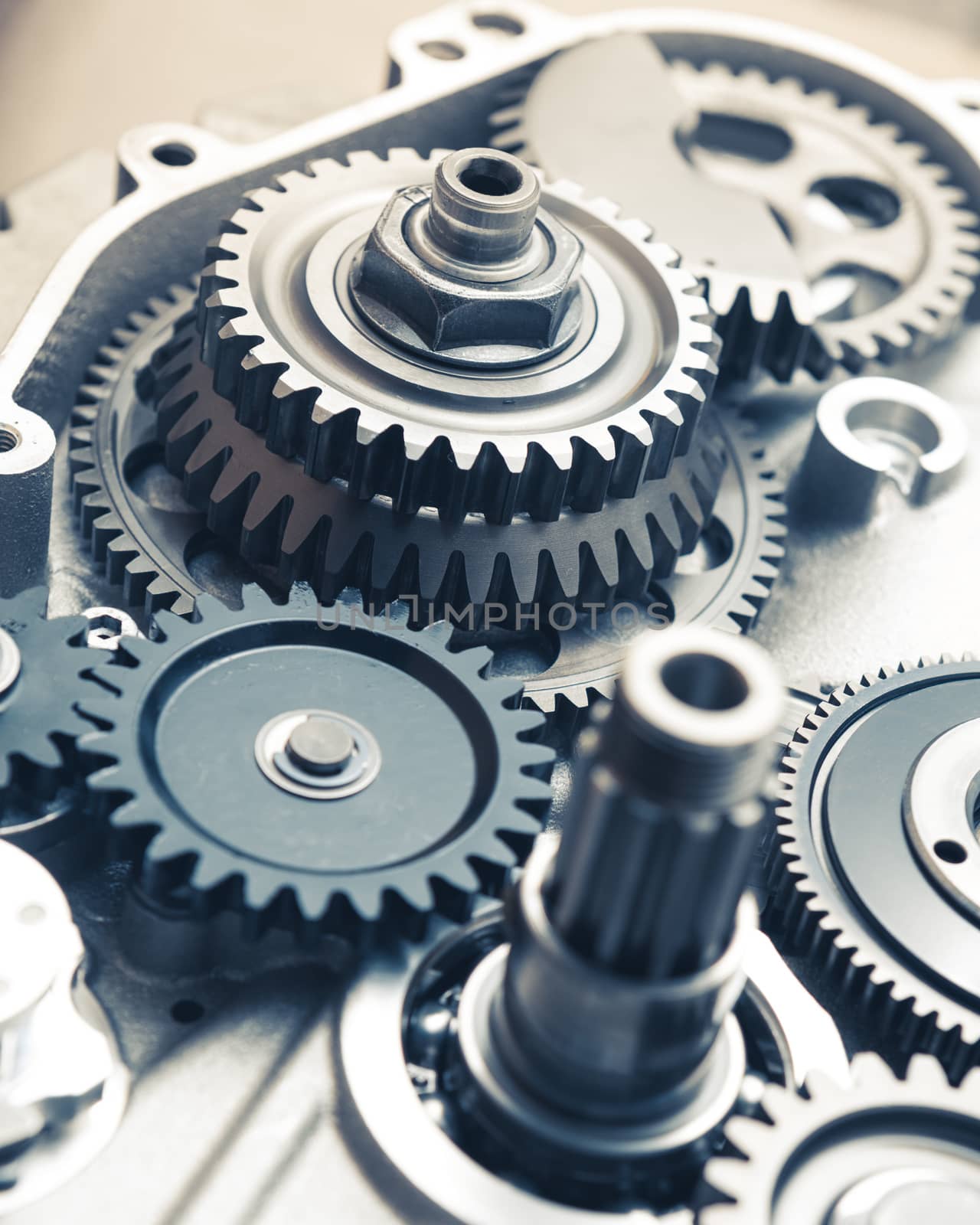 industrial gear wheels, close-up view