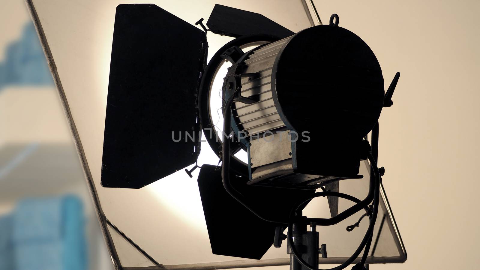 Big production spot light equipment in studio by gnepphoto