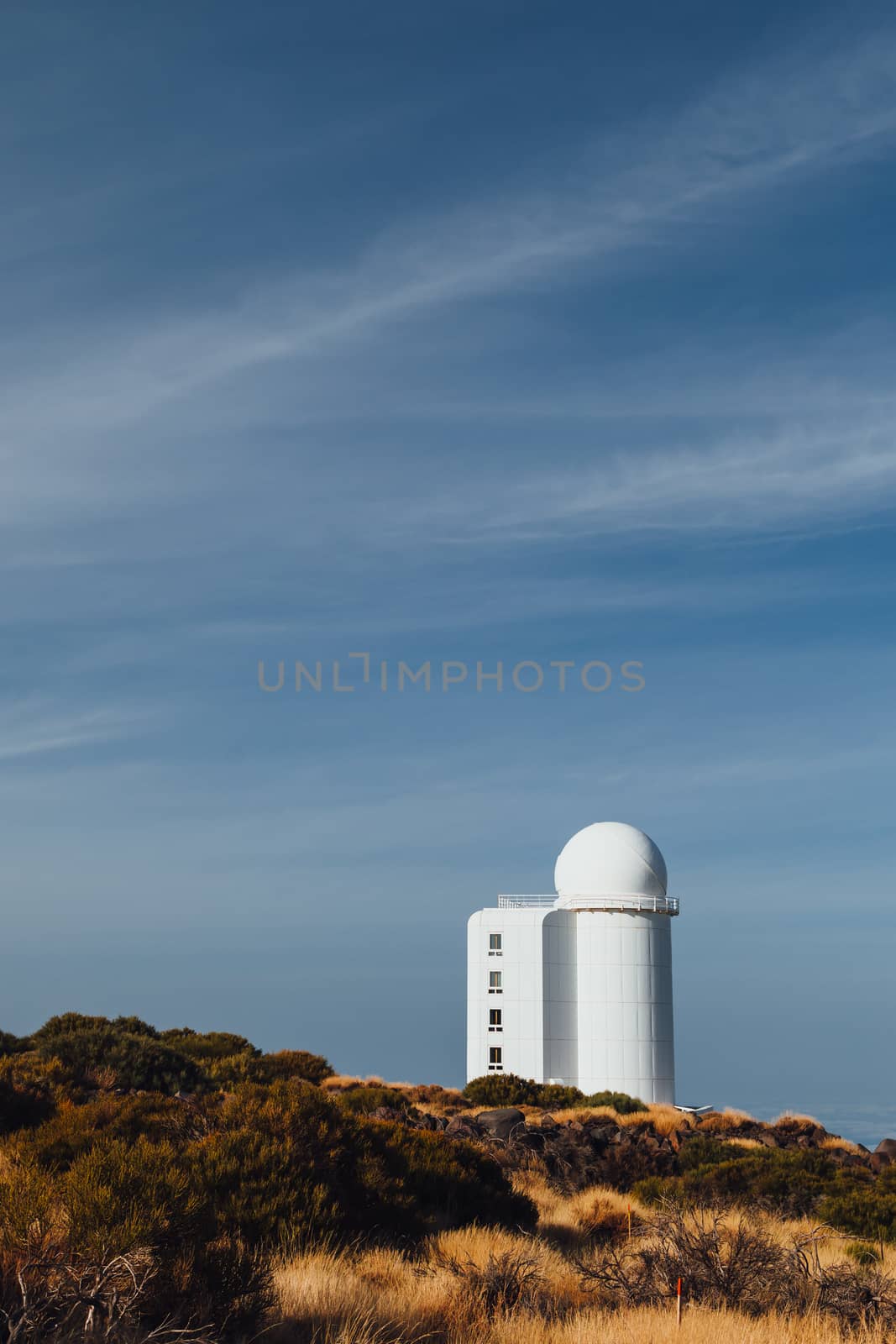 Teide Observatory astronomical telescopes in Tenerife, Canary Islands, Spain