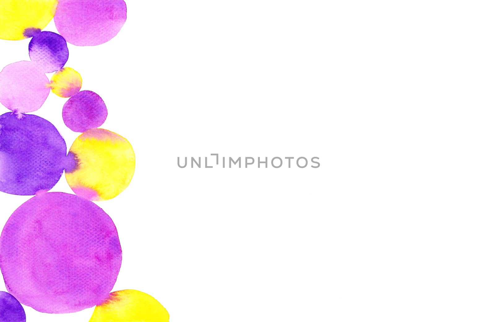 Frame of connected multi colored circles.Colorful abstract paper texture background. by Ungamrung