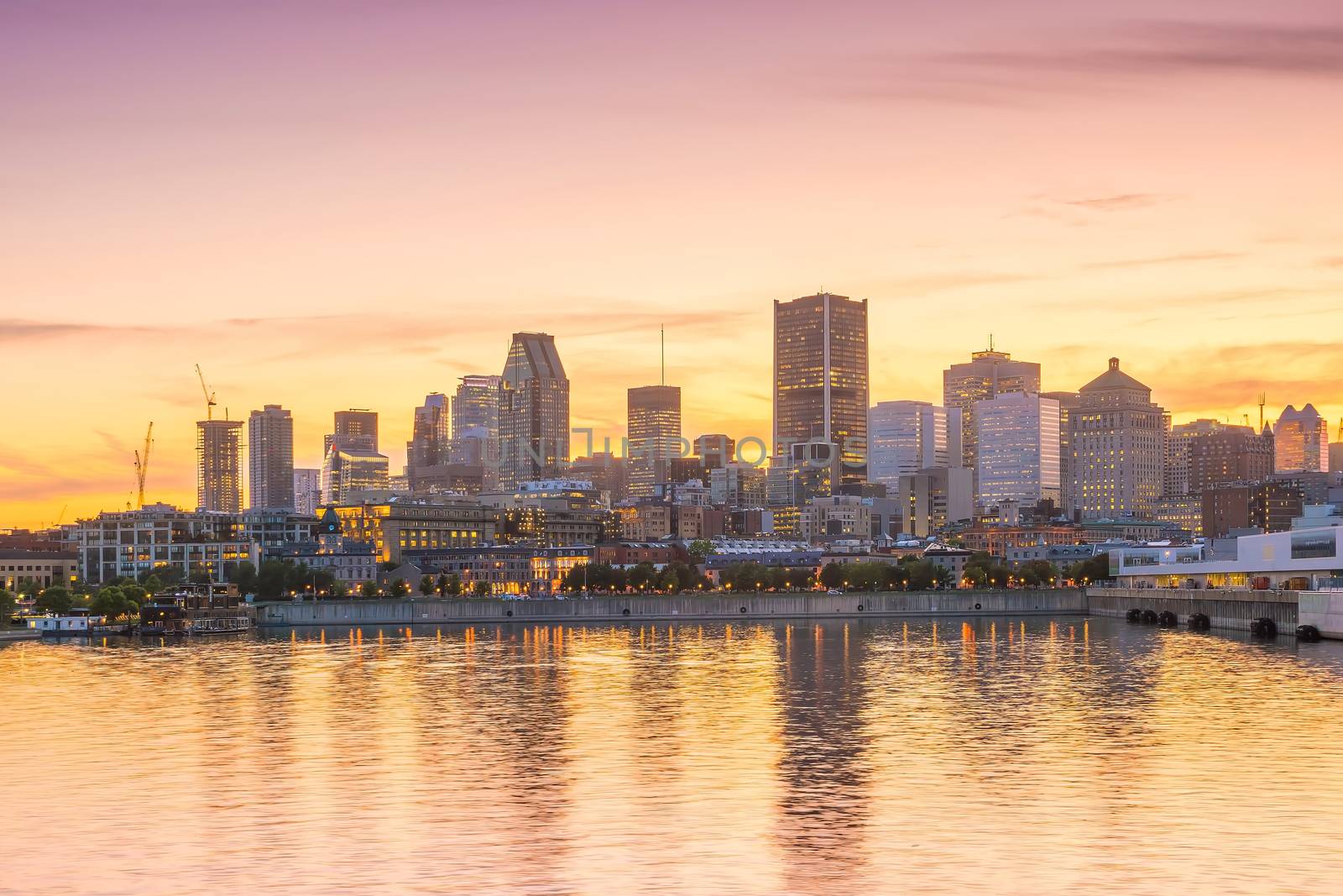 Downtown Montreal skyline at sunset by f11photo