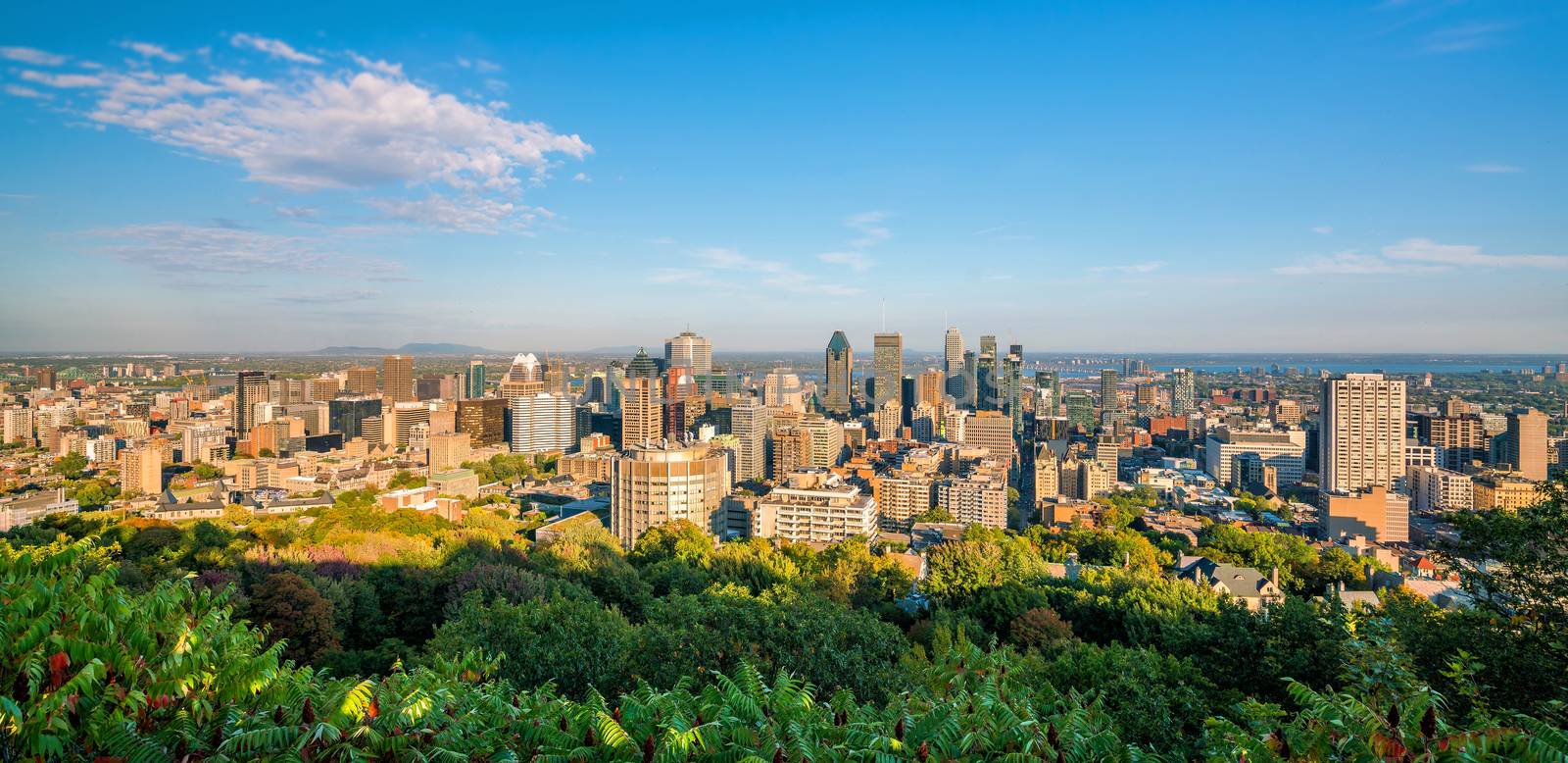 Montreal from top view at sunset in Canada by f11photo