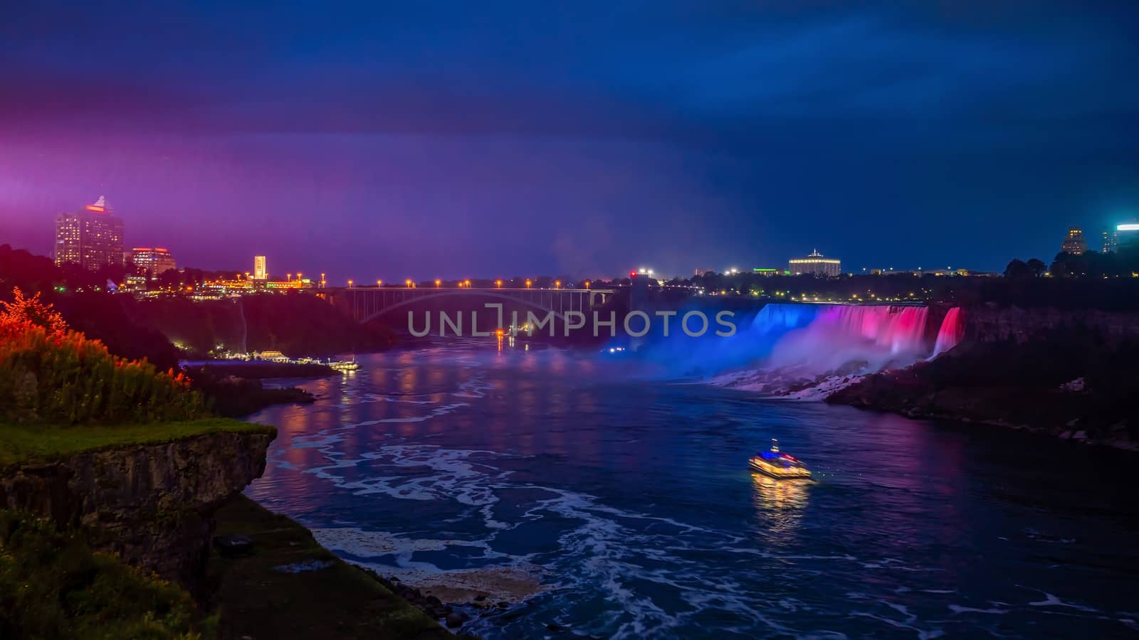 Niagara Falls waterfall view from Ontario, Canada