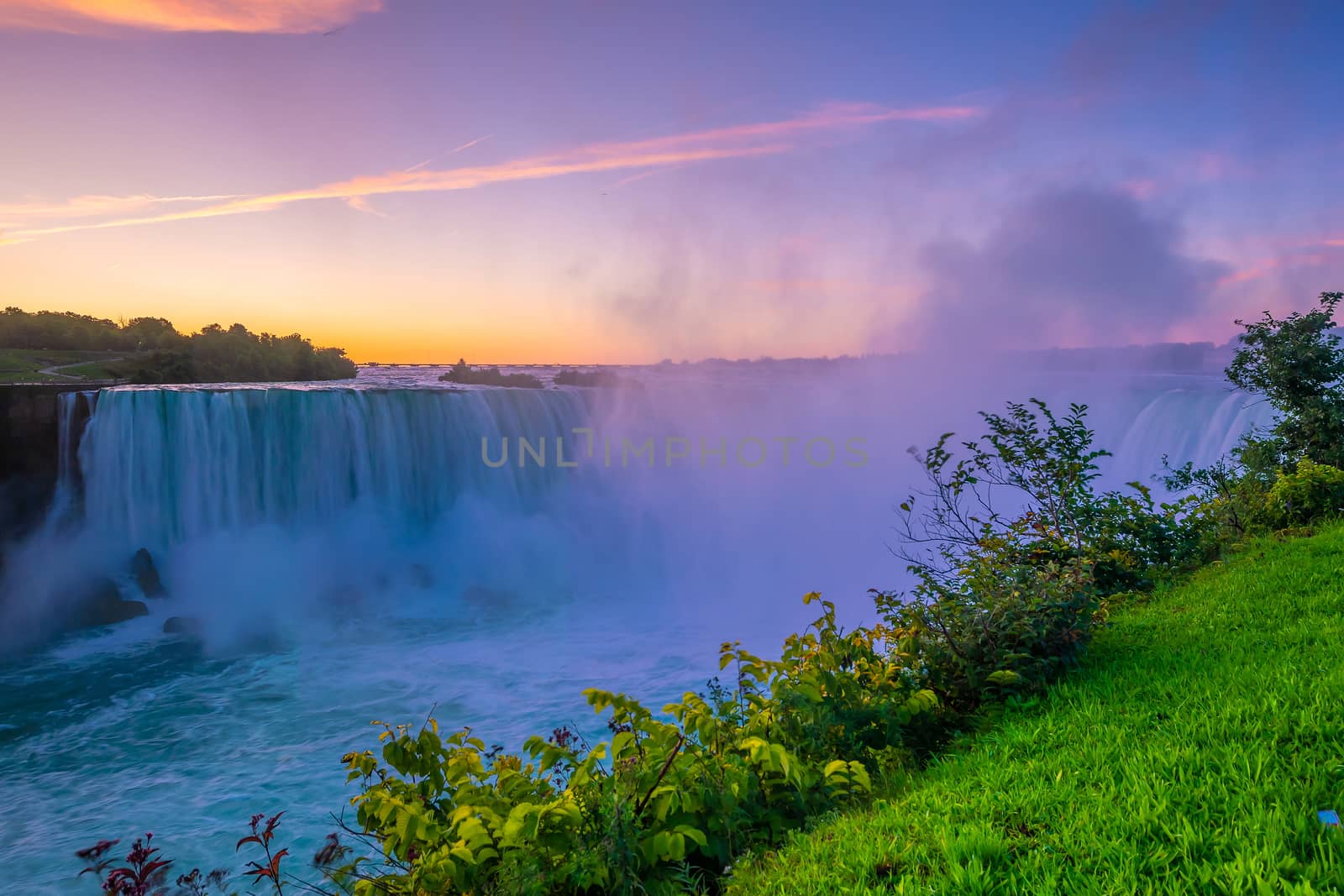 Niagara Falls waterfall view from Ontario, Canada