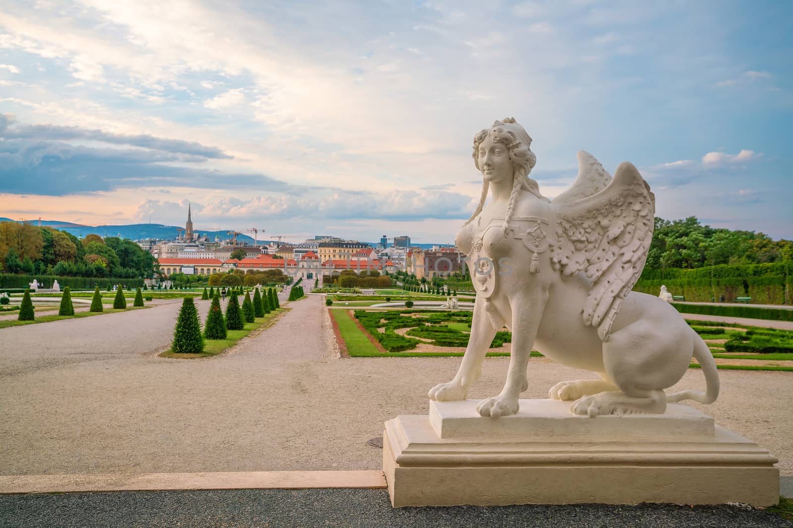 Vienna oldtown city skyline and the garden in Austria by f11photo