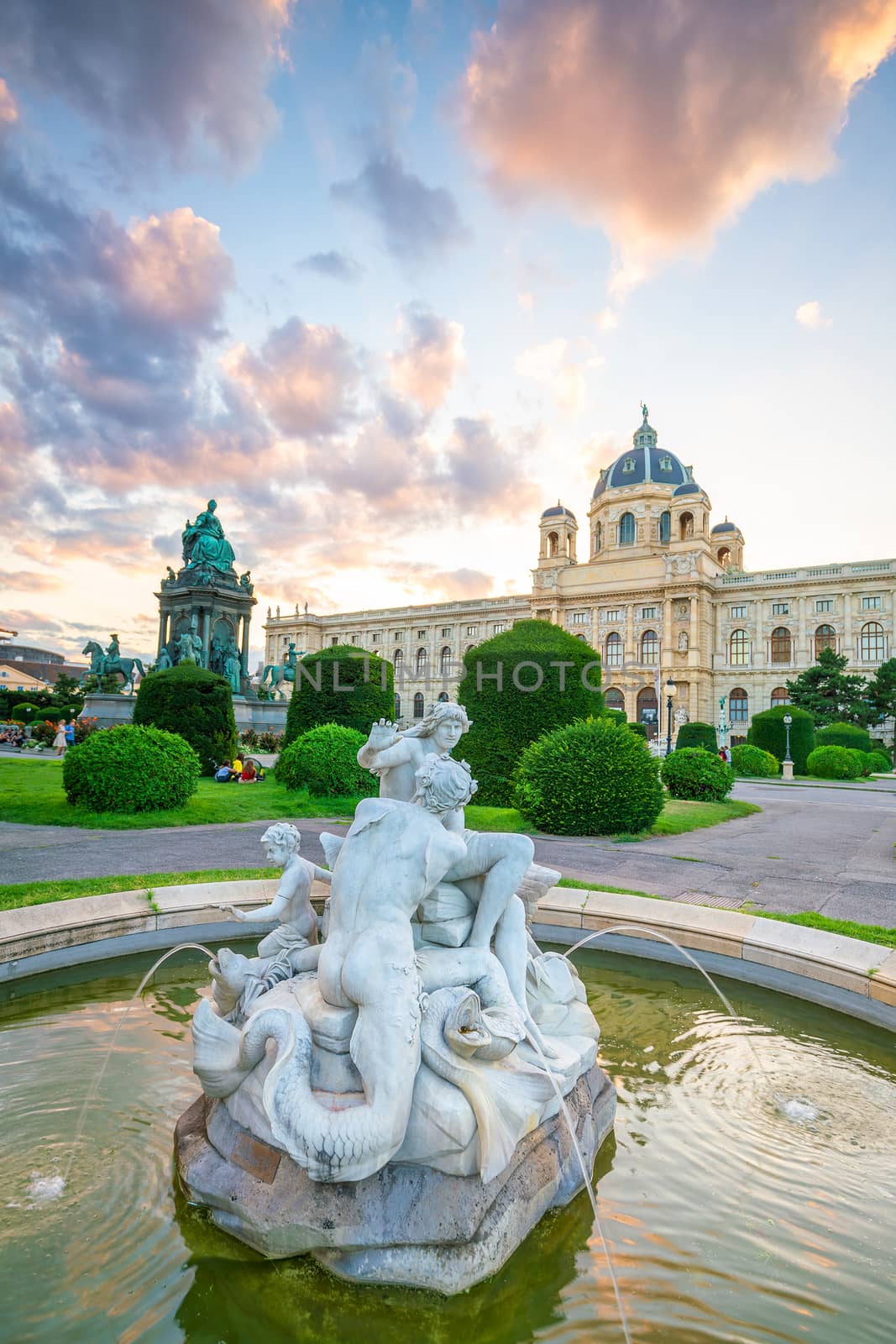 Beautiful view of famous Naturhistorisches Museum (Natural Histo by f11photo