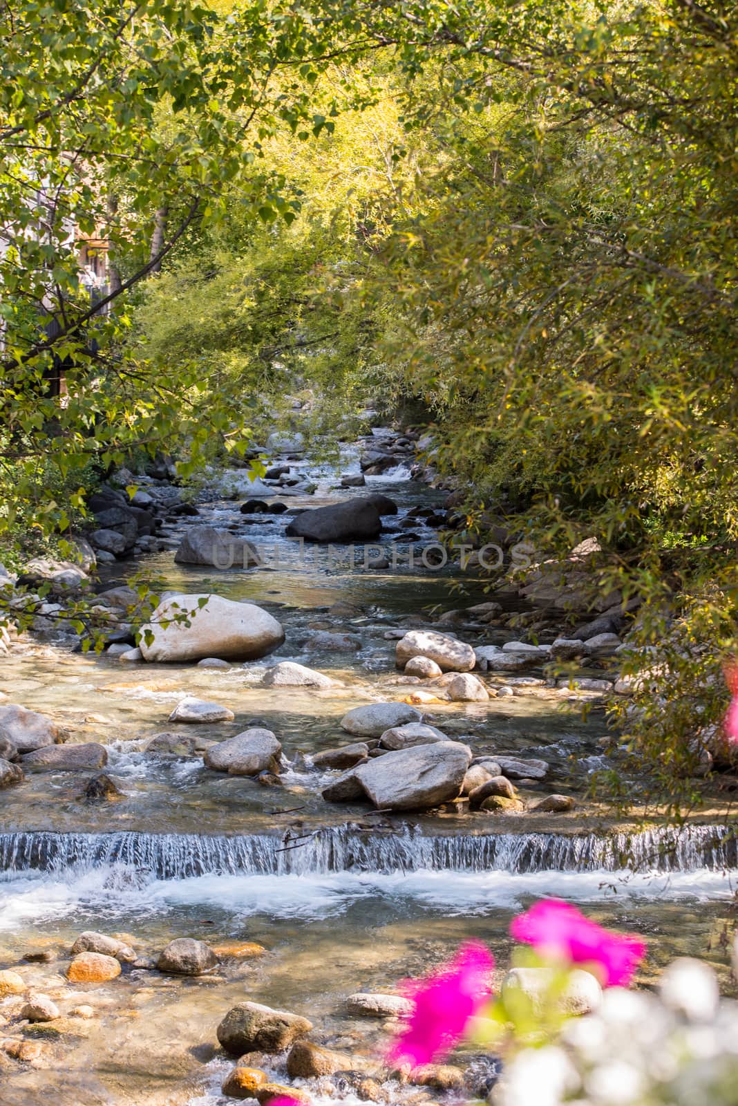 Encamp, Andorra : 2020 Sept 05 : Sunny day in the city of Encamp in Andorra in summer 2020.