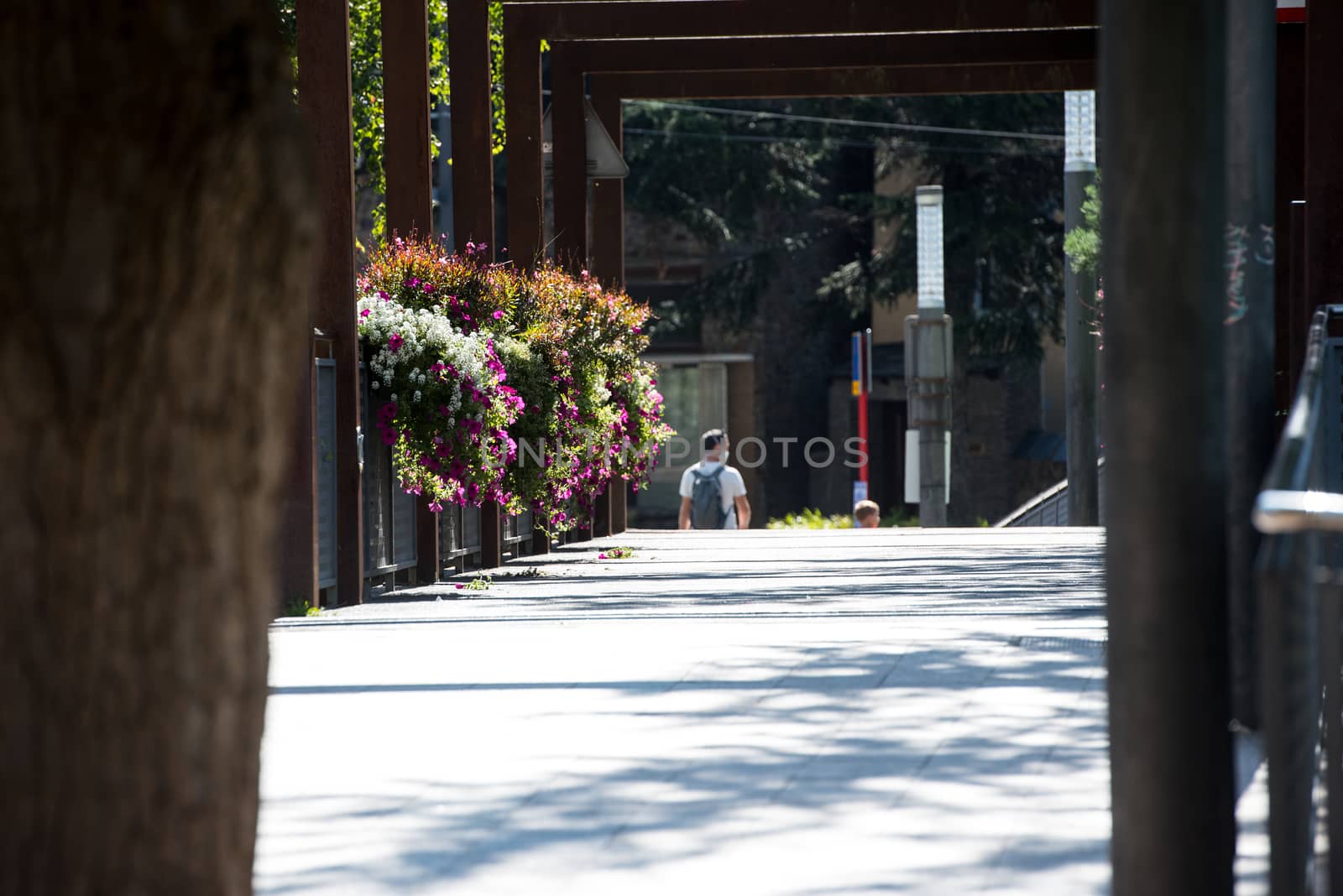 Encamp, Andorra : 2020 Sept 05 : Sunny day in the city of Encamp in Andorra in summer 2020.