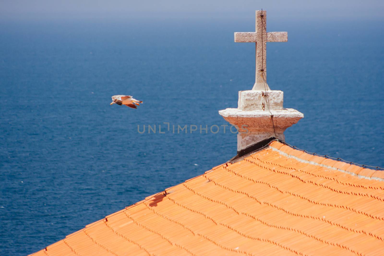Quaint streets and rooftops on a hot summer's day in the iconic town of Piran in Slovenia