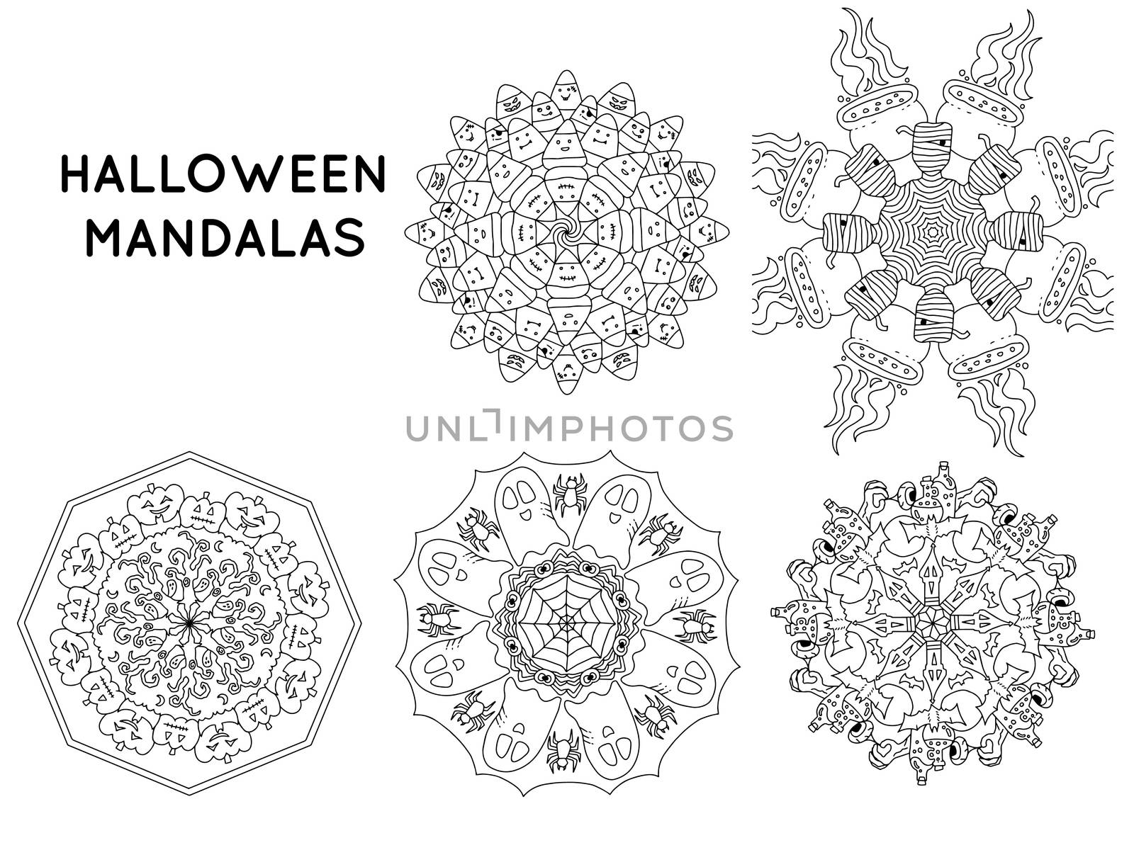 Halloween theme mandala by nongpimmy