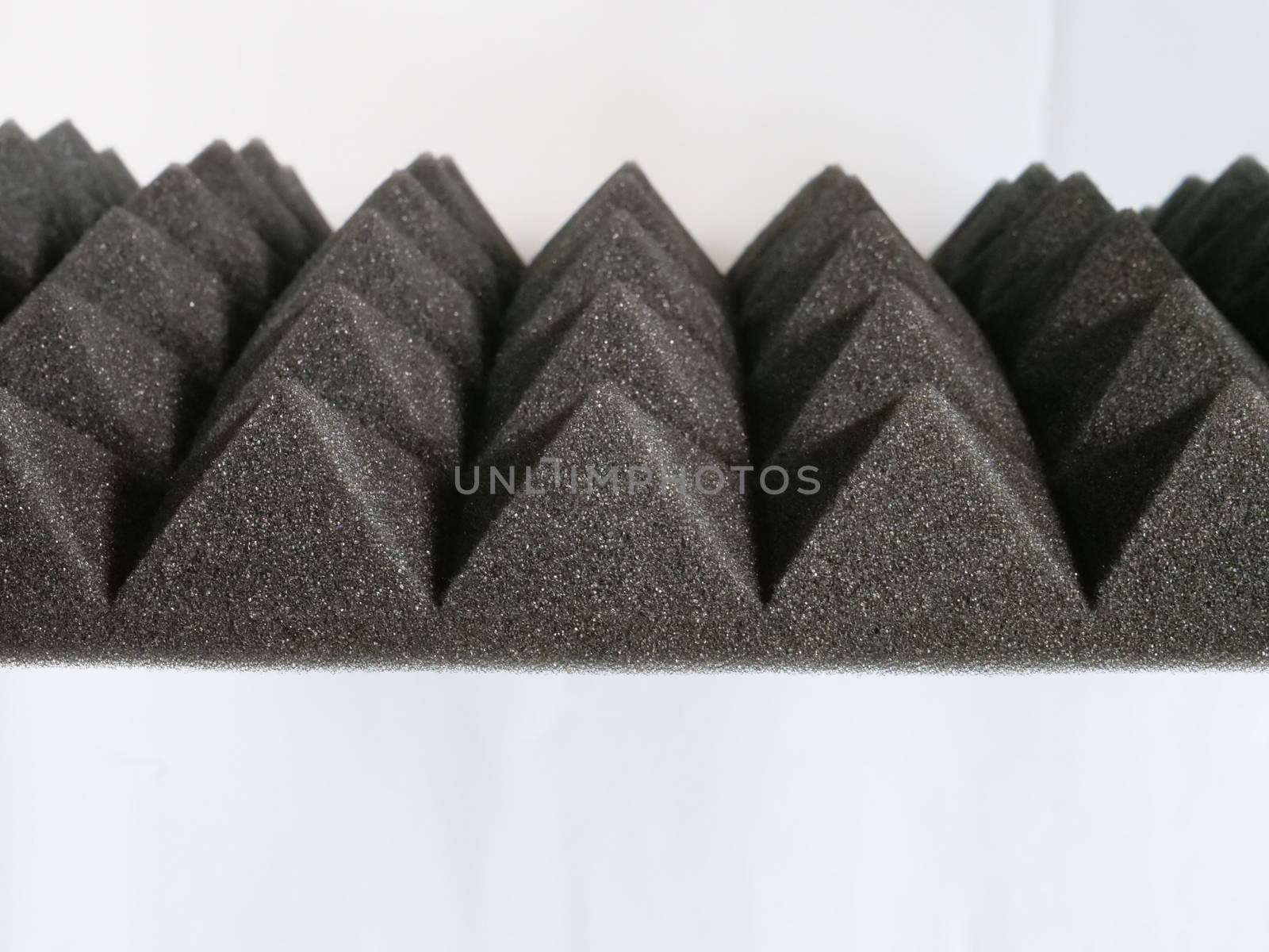 Acoustic foam profile on white