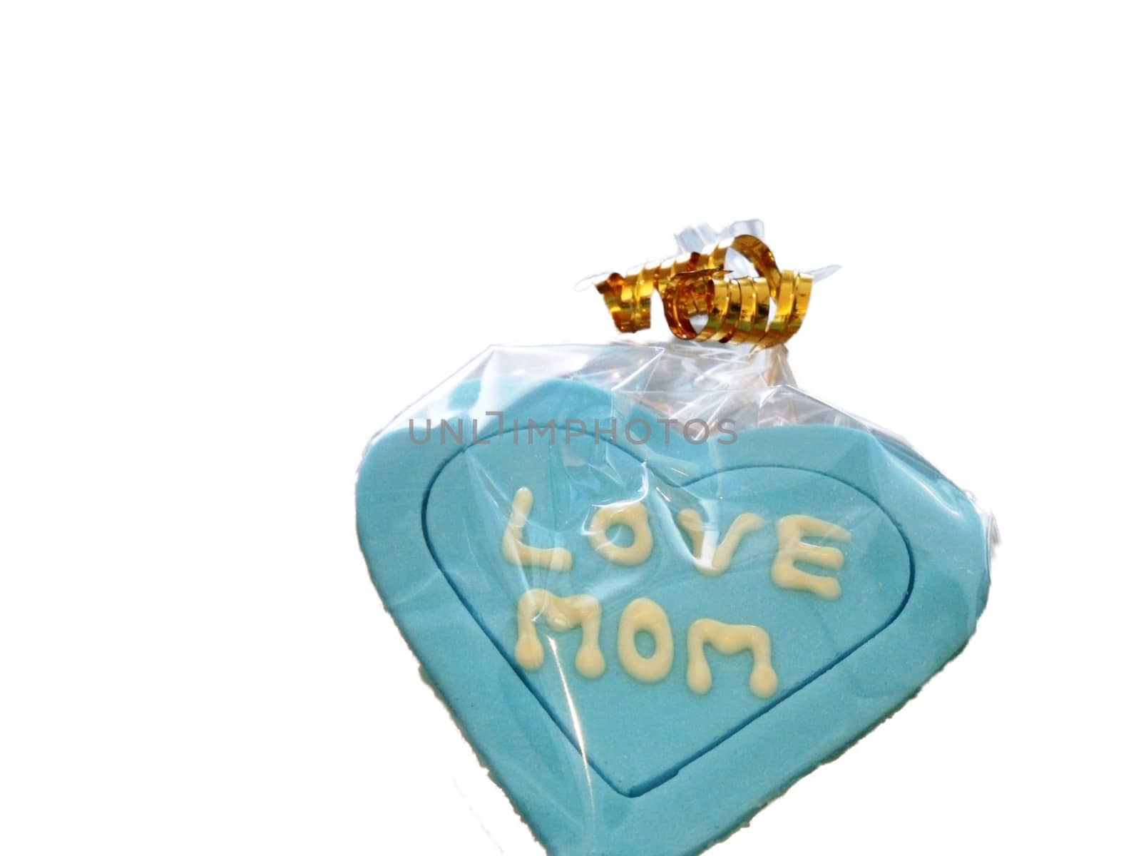 I love you Mom labeled gingerbread petal neatly wrapped in white background by balage941