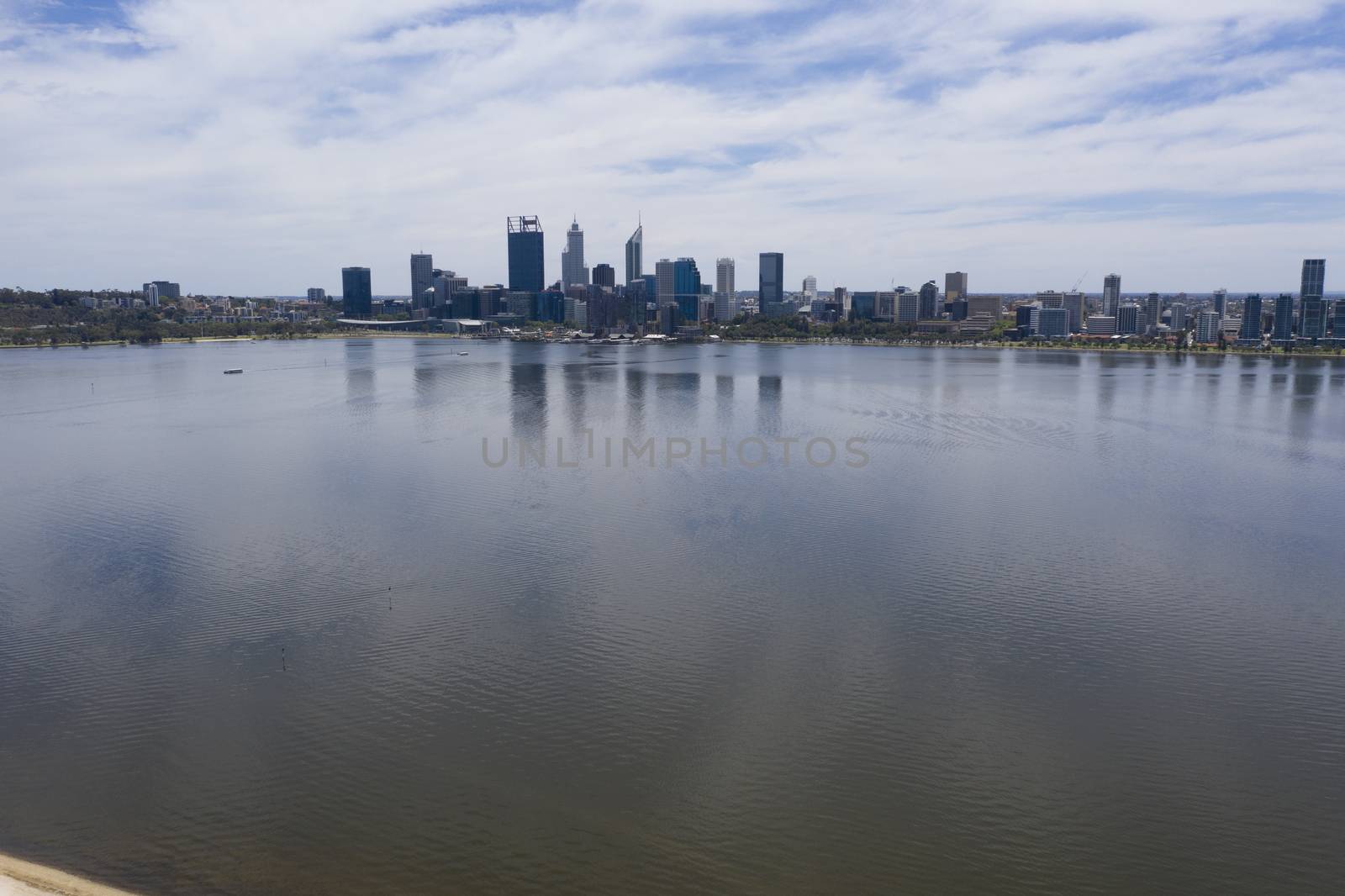 Aerial view of the city of Perth in Western Australia by WittkePhotos