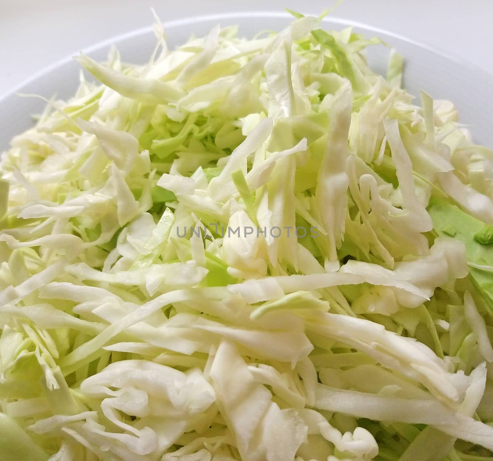 The cabbage cut off, cabbage in plate, texture