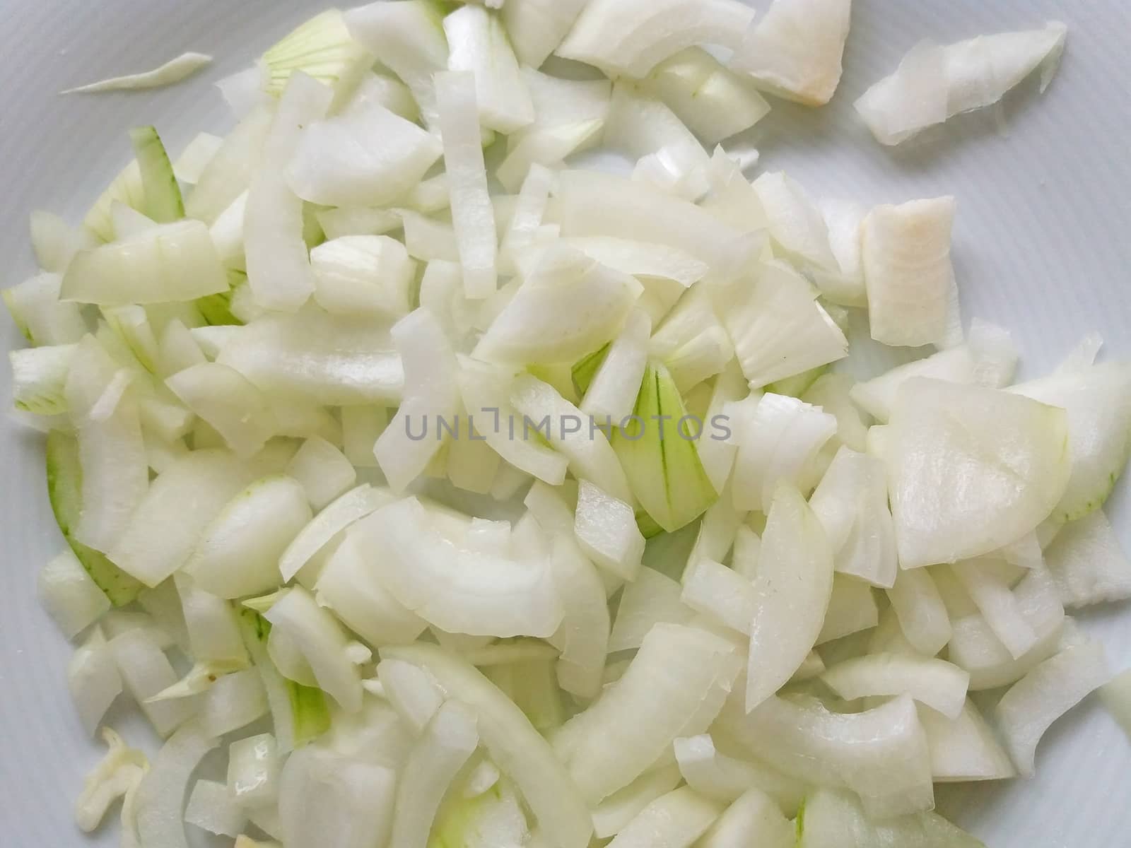 white Onion sliced, and ready to use