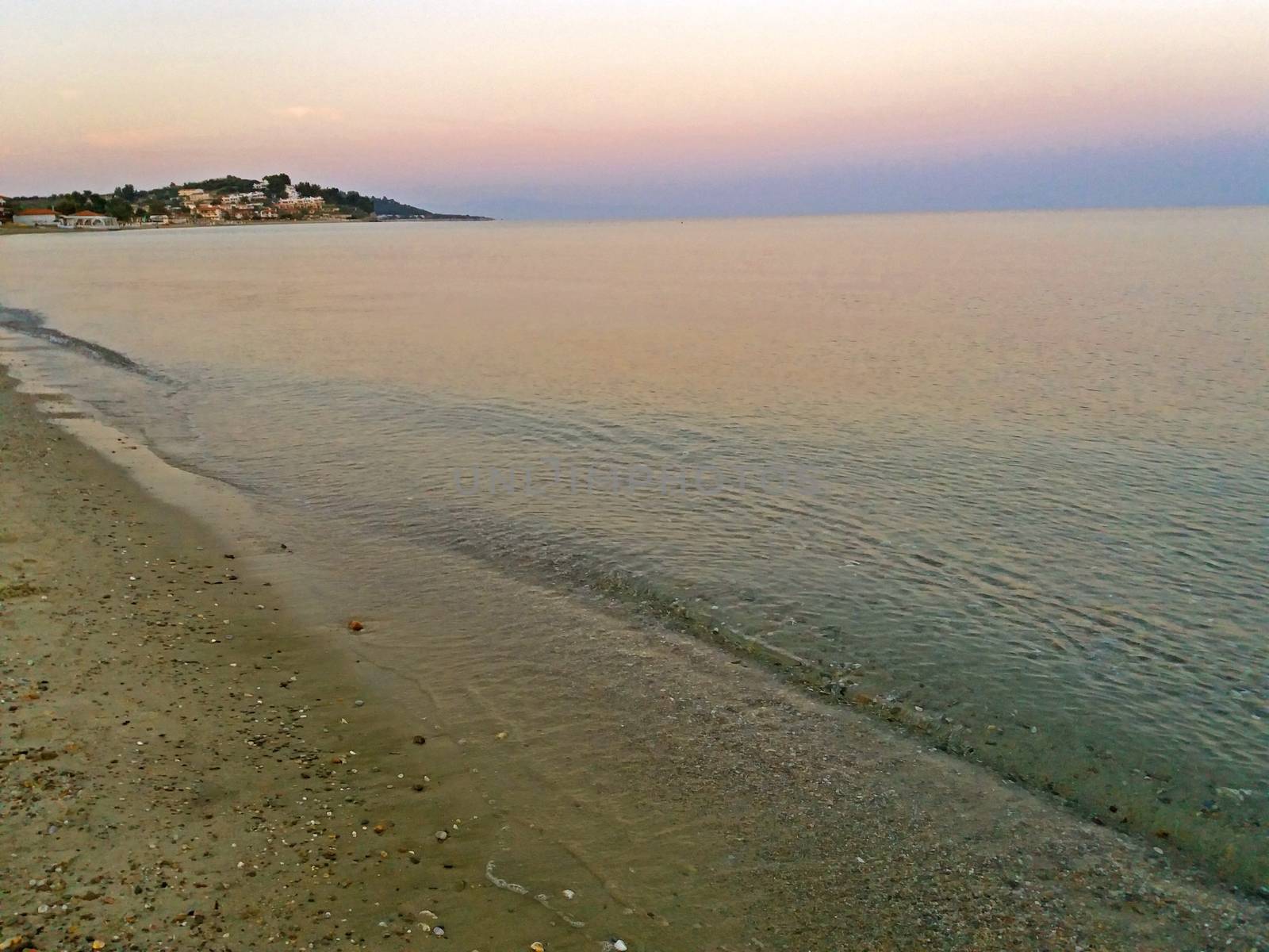 Risen at the Greek Mediterranean Sea in the morning