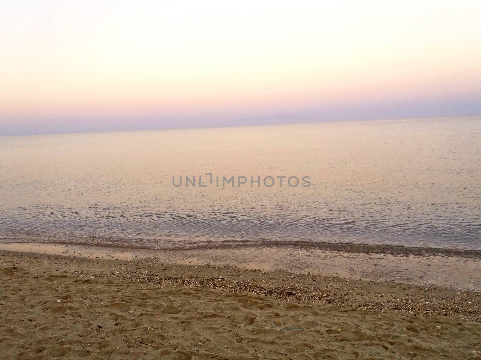 Mediterranean Sea in the morning, in Greece. risen by Mindru