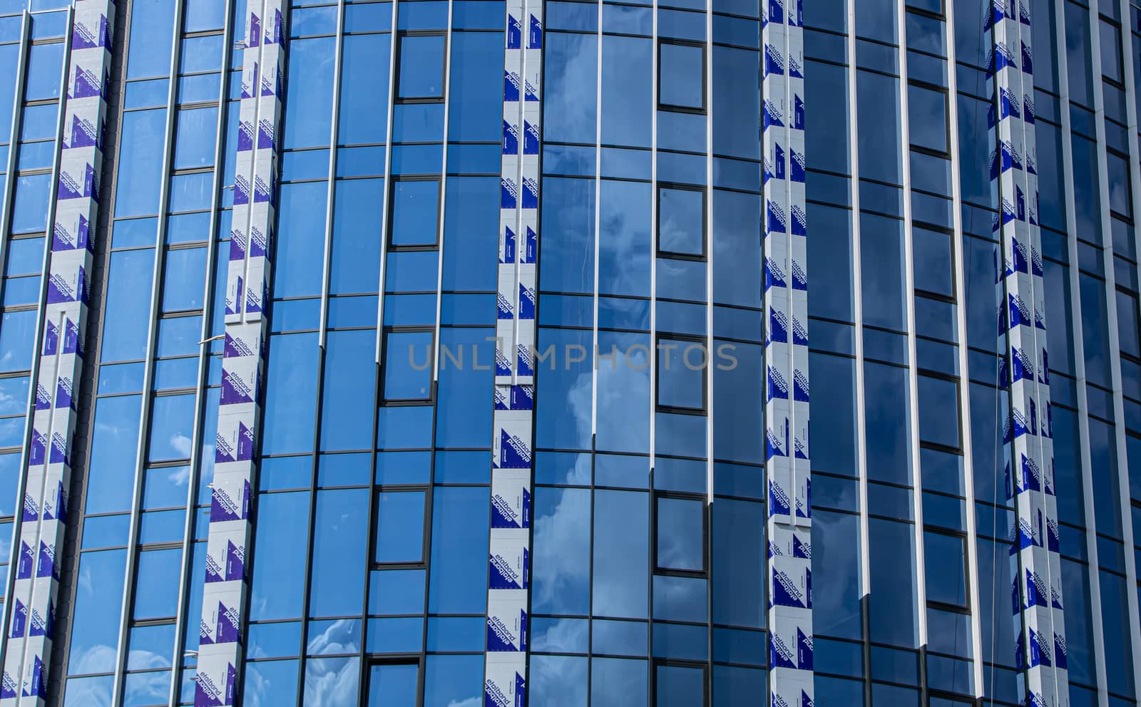 Chisinau, Moldova - July 14, 2019. A luxurious building texture close up by Mindru