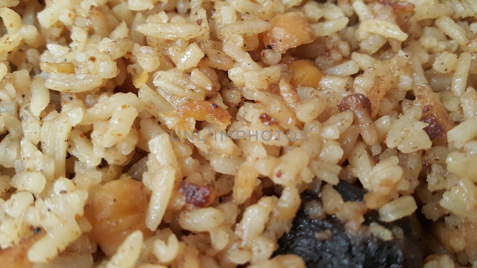 Basmati Rice Pulao or pulav with chana, or vegetable rice
