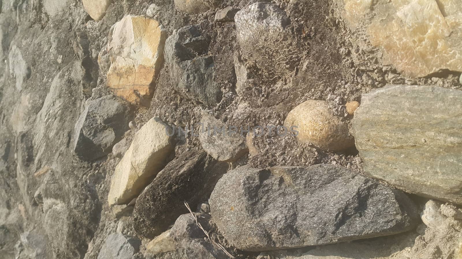 Gray cement stone wall for texture and background abstract