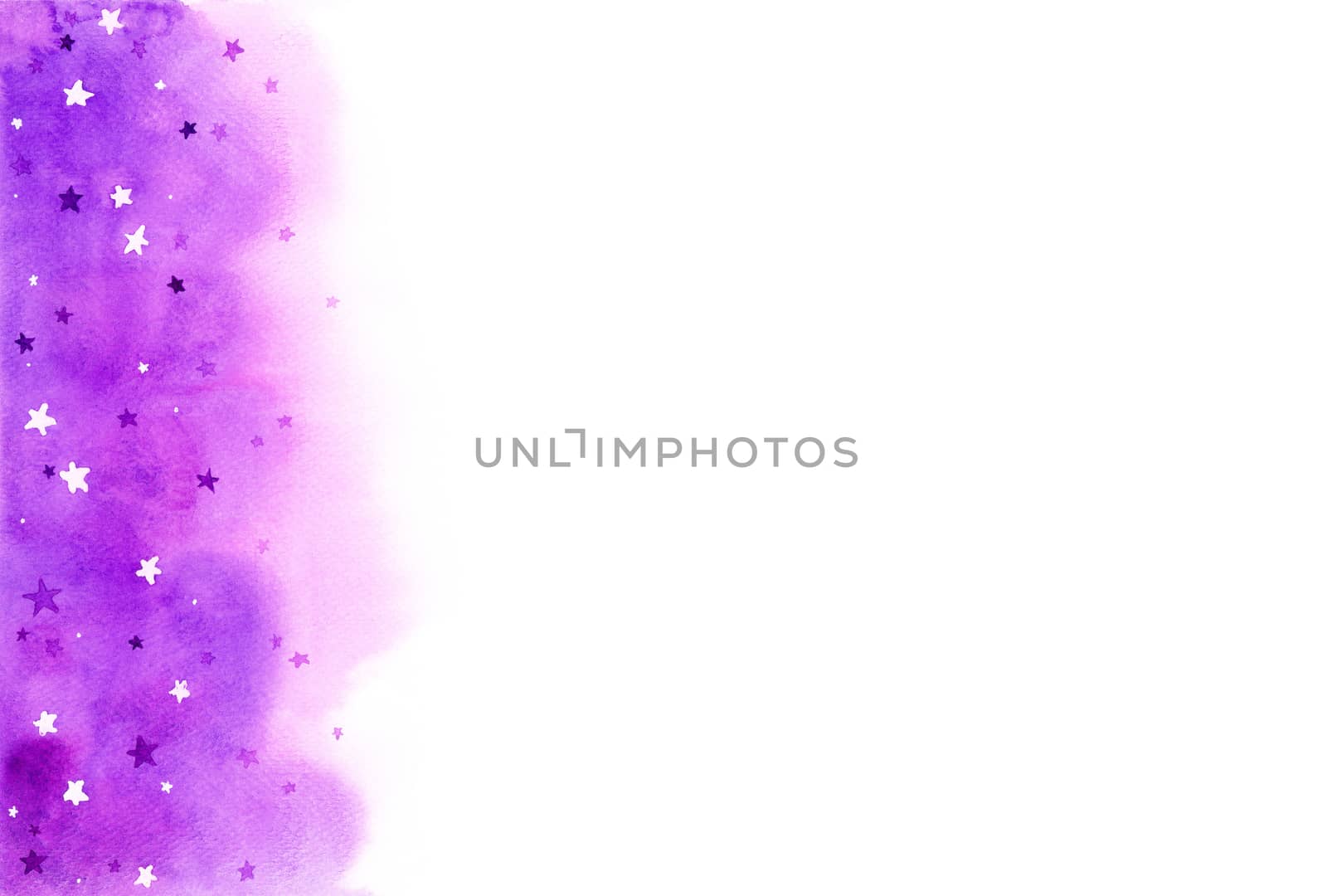 abstract purple background in cloud concept. watercolor hand painting illustration. by Ungamrung