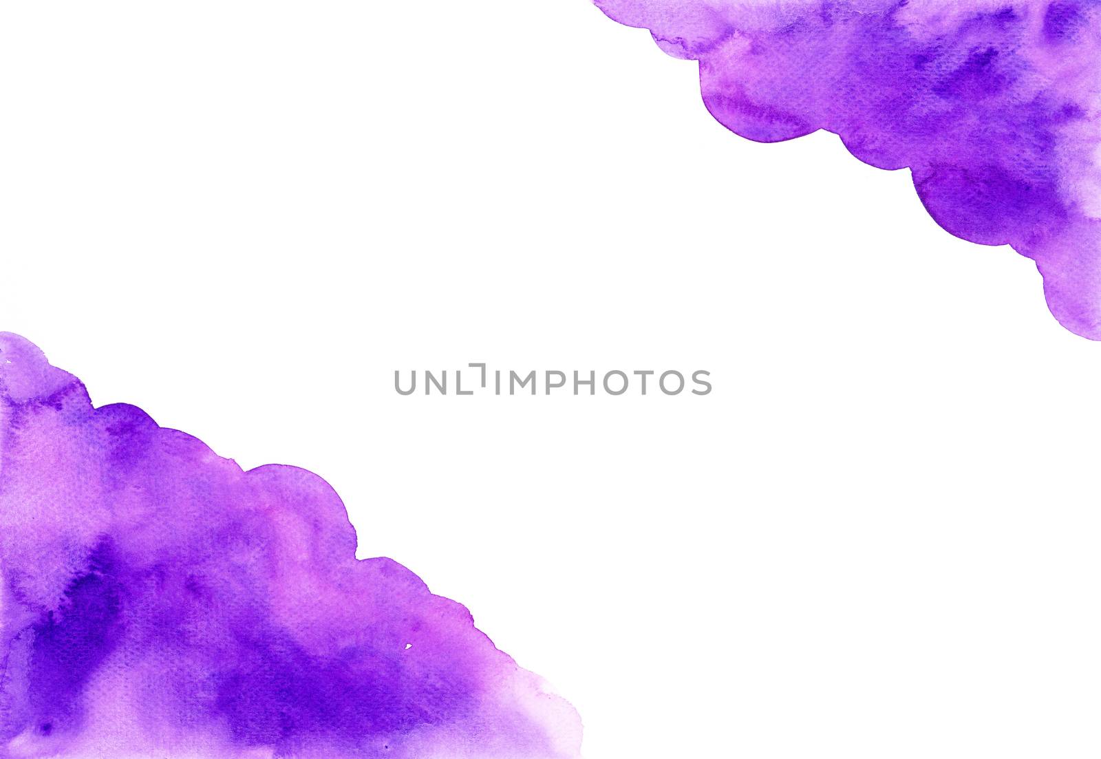 abstract purple background in cloud concept. watercolor hand painting illustration. by Ungamrung