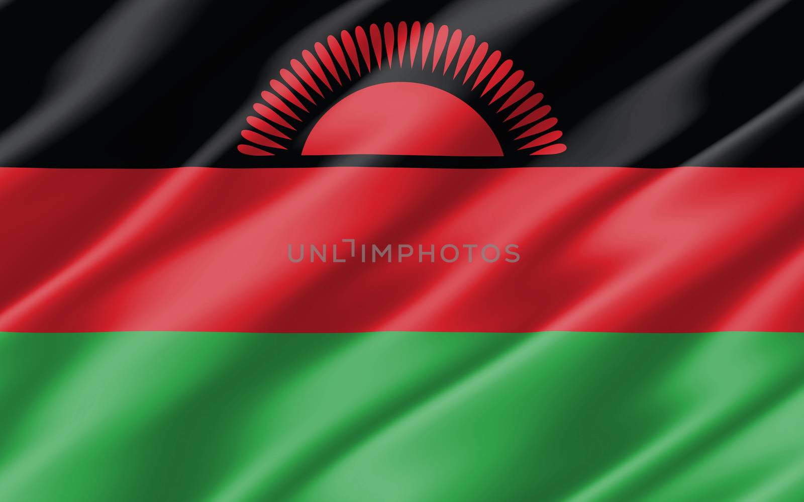 Malawi flag vector graphic. Rectangle Malawian flag illustration. Malawi country flag is a symbol of freedom, patriotism and independence.