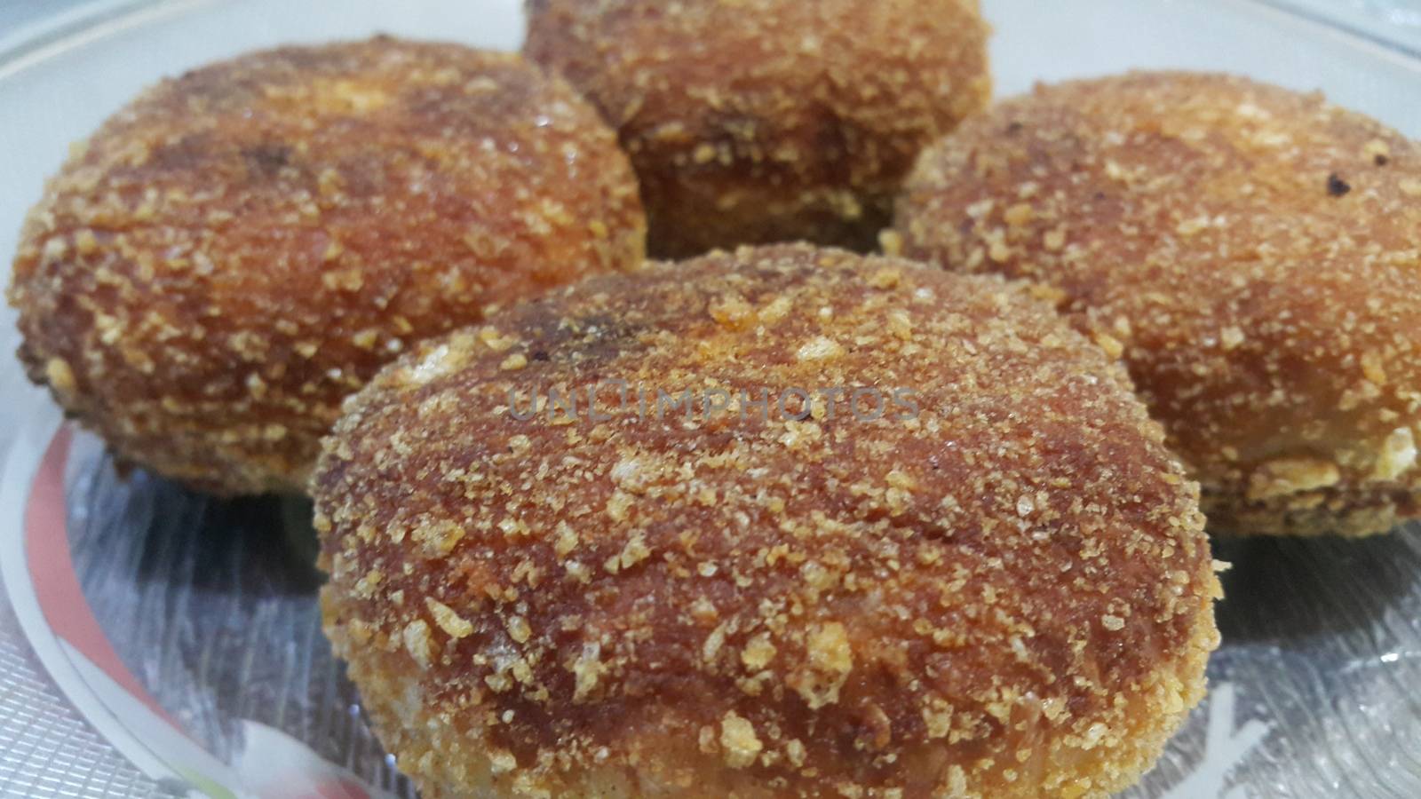 Closeup view of fried pizza bomb or pizza balls. Pizza bombs are delicious and tasty altered form of pizza.