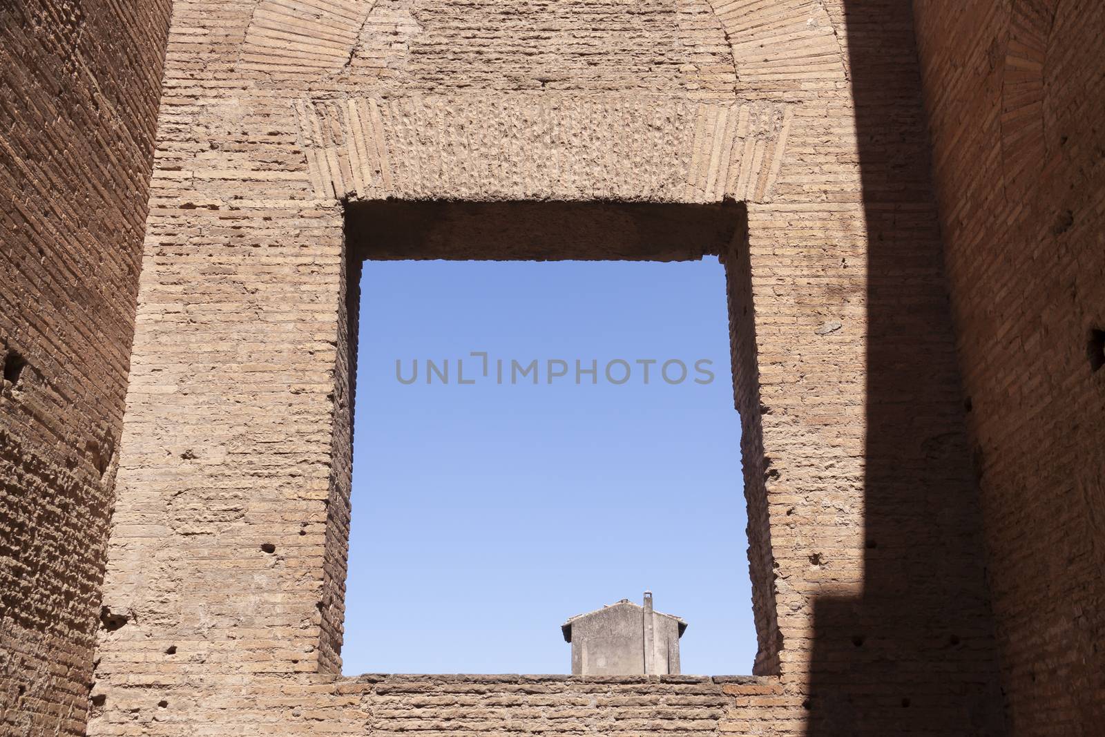 Rome, Italy - June 29, 2010: Ancient Casina Farnese, seen from the Imperial Palace in Rome by alvarobueno