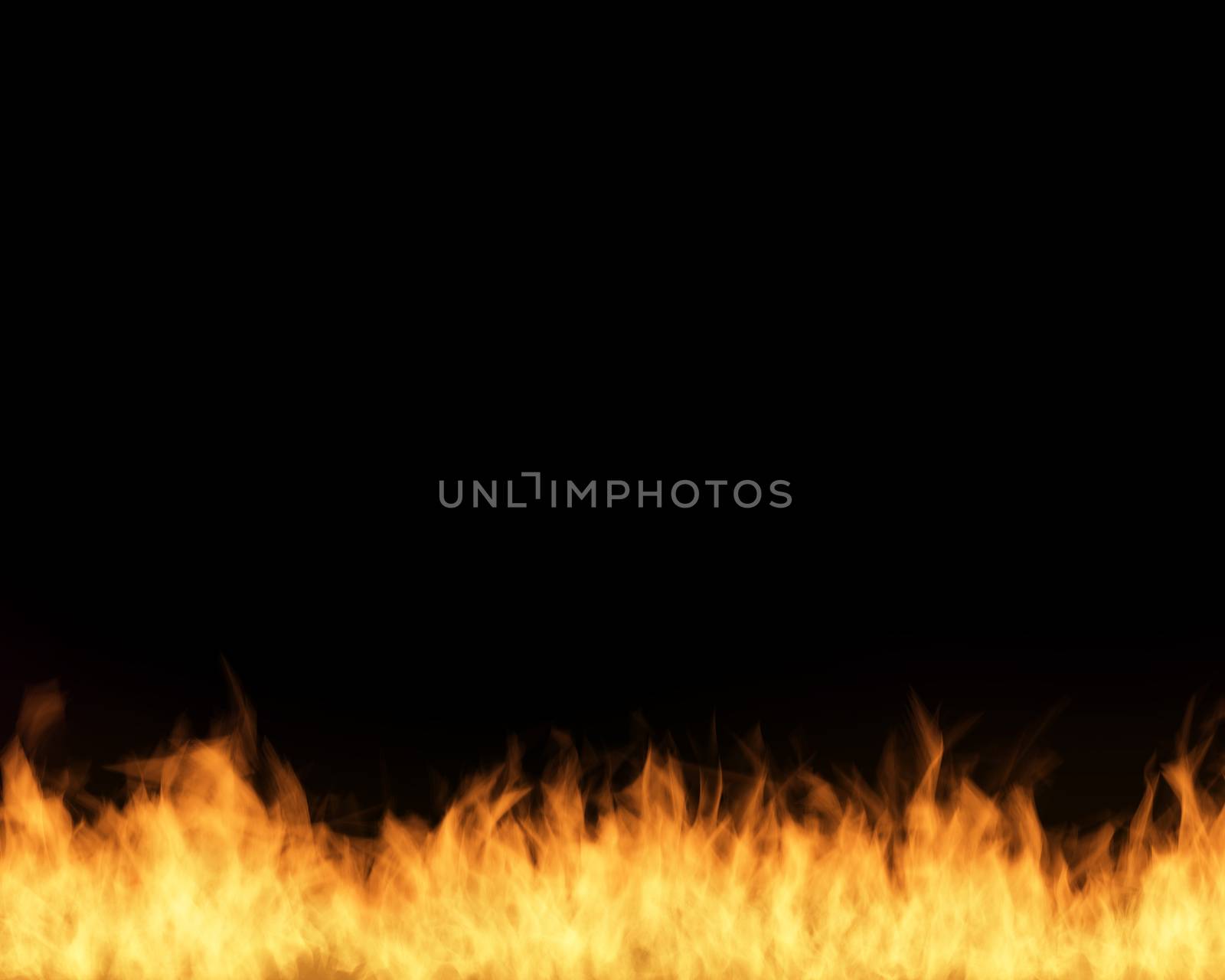 Fire on black isolated background. by GraffiTimi