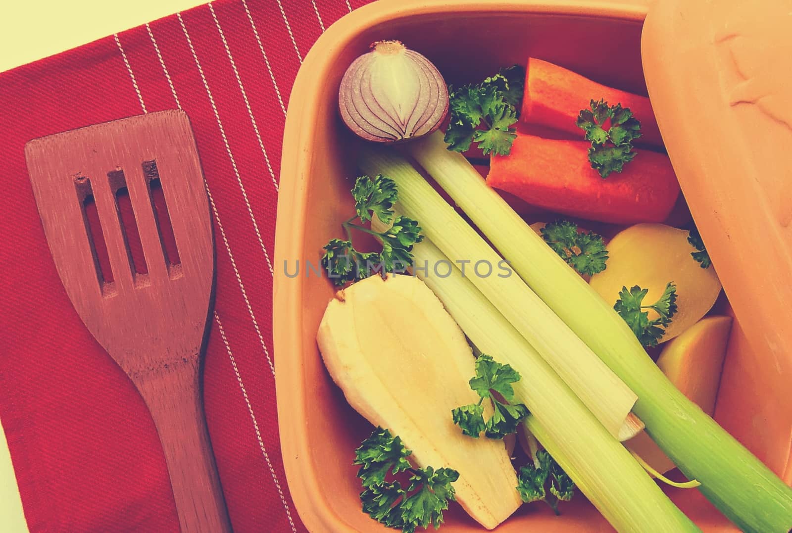 A plate of vegetables with broccoli, and carrot by balage941