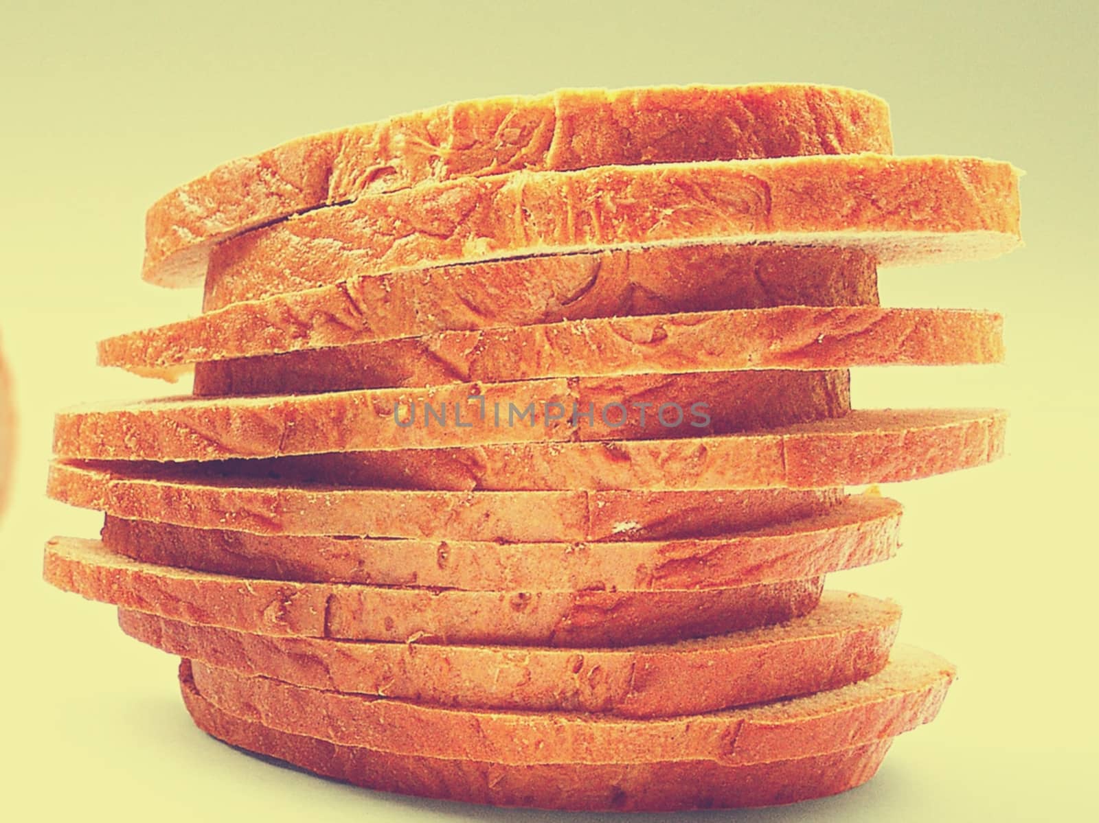 Close-up of bread slices stacked on top of each other by balage941