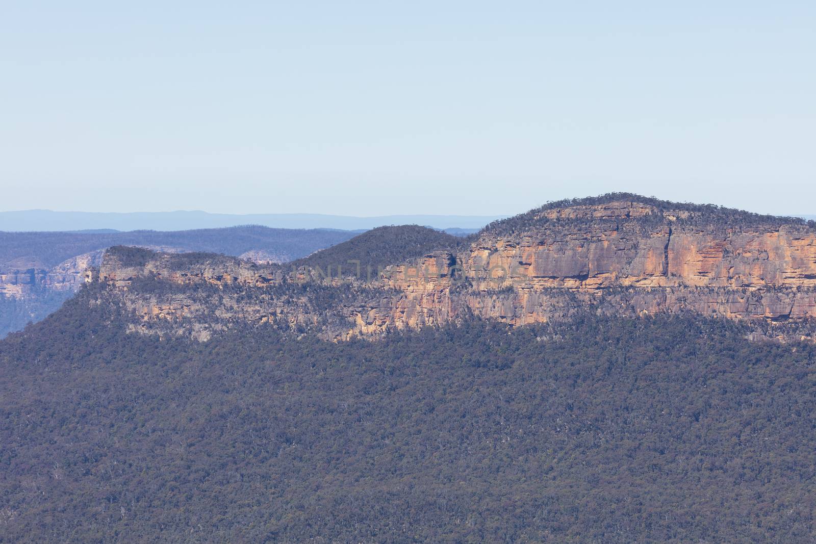 A cliff face in Jamison Valley in The Blue Mountains by WittkePhotos