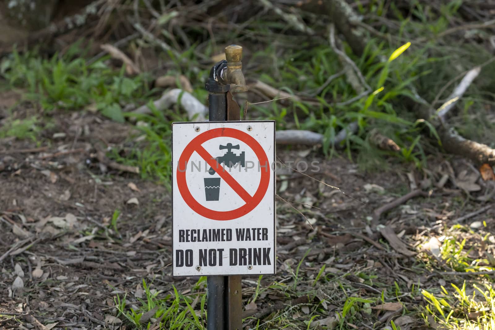 A drinking water warning sign in regional Australia by WittkePhotos