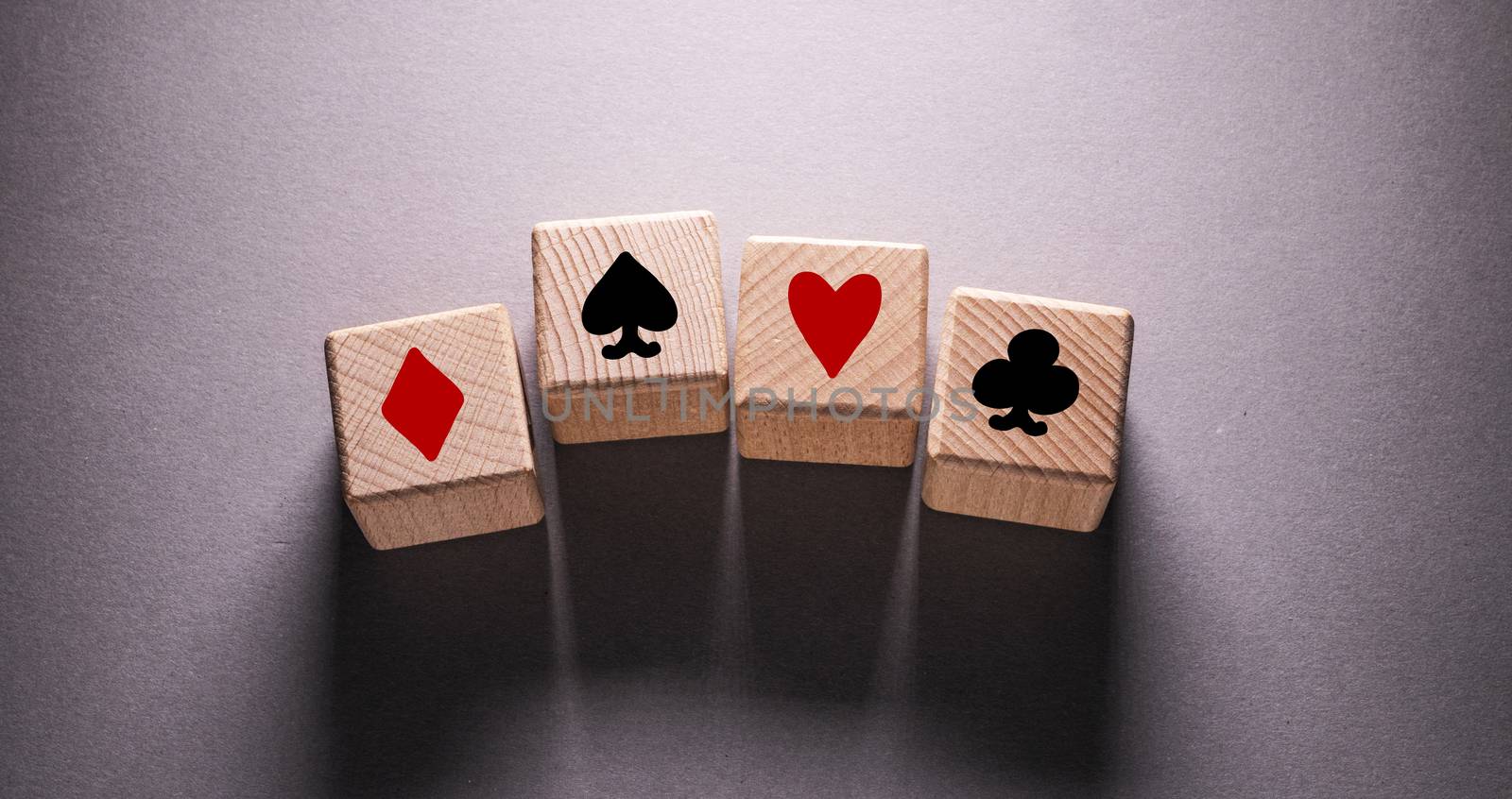 Casino sign Written on Wooden Cubes