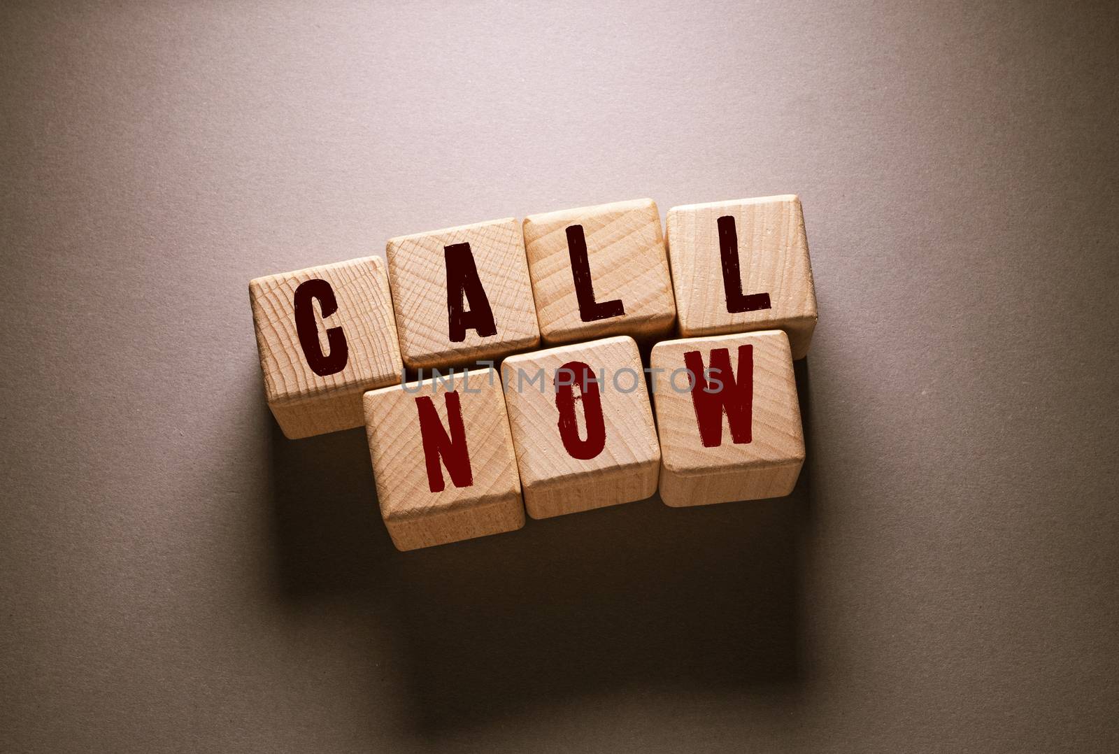 Call Now Word with Wooden Cubes by Jievani